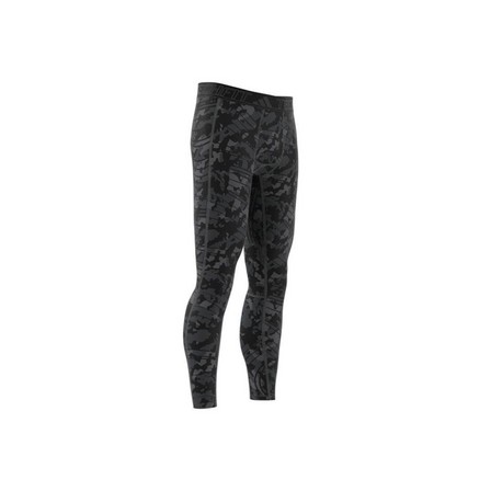 Men Techfit Allover Print Training Tights, Black, A901_ONE, large image number 10