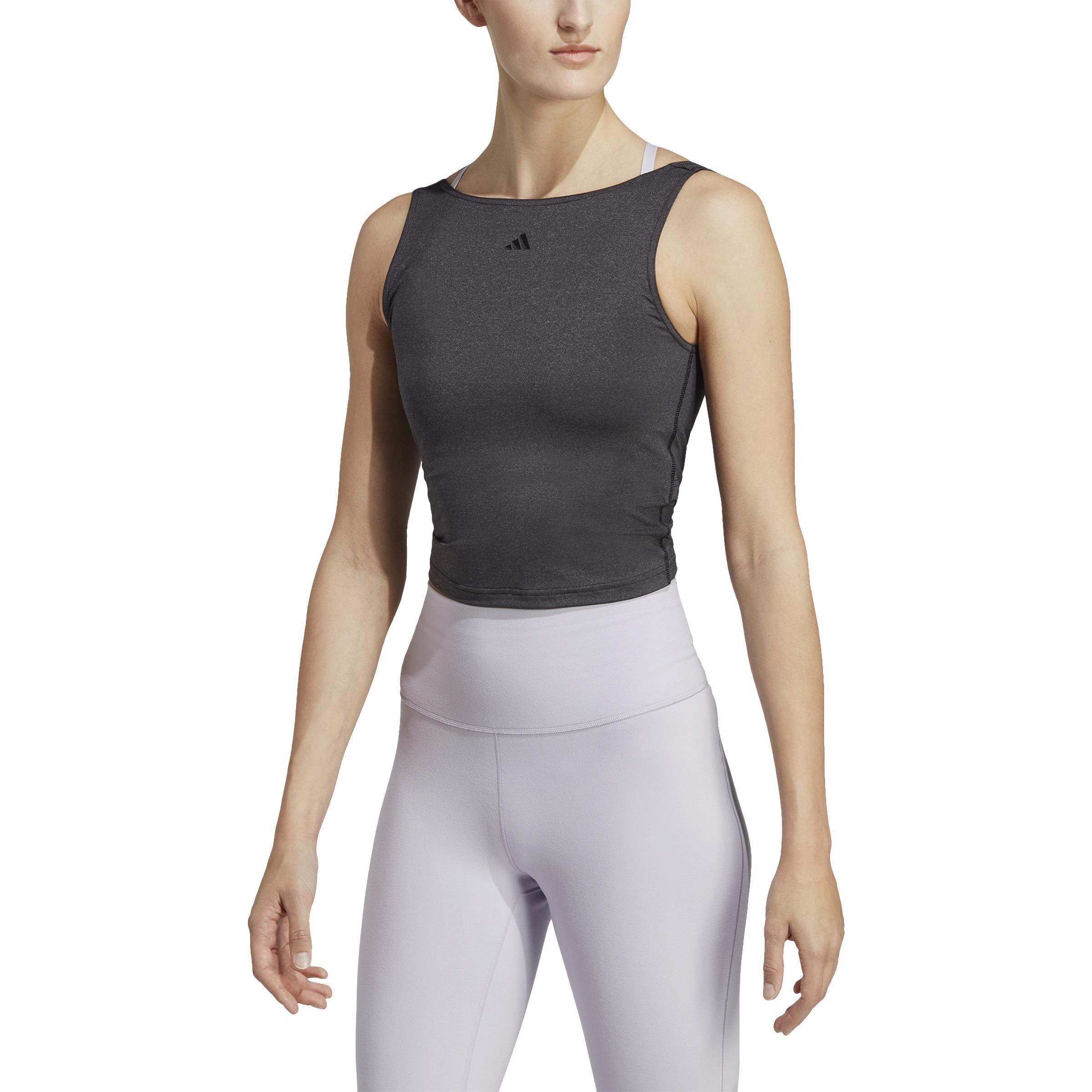 Yoga Studio Crop Tank Top, Black, A901_ONE, large image number 0