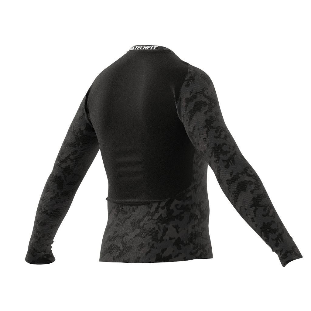 Techfit Allover Print Training Long-Sleeve Top, Black, A901_ONE, large image number 5