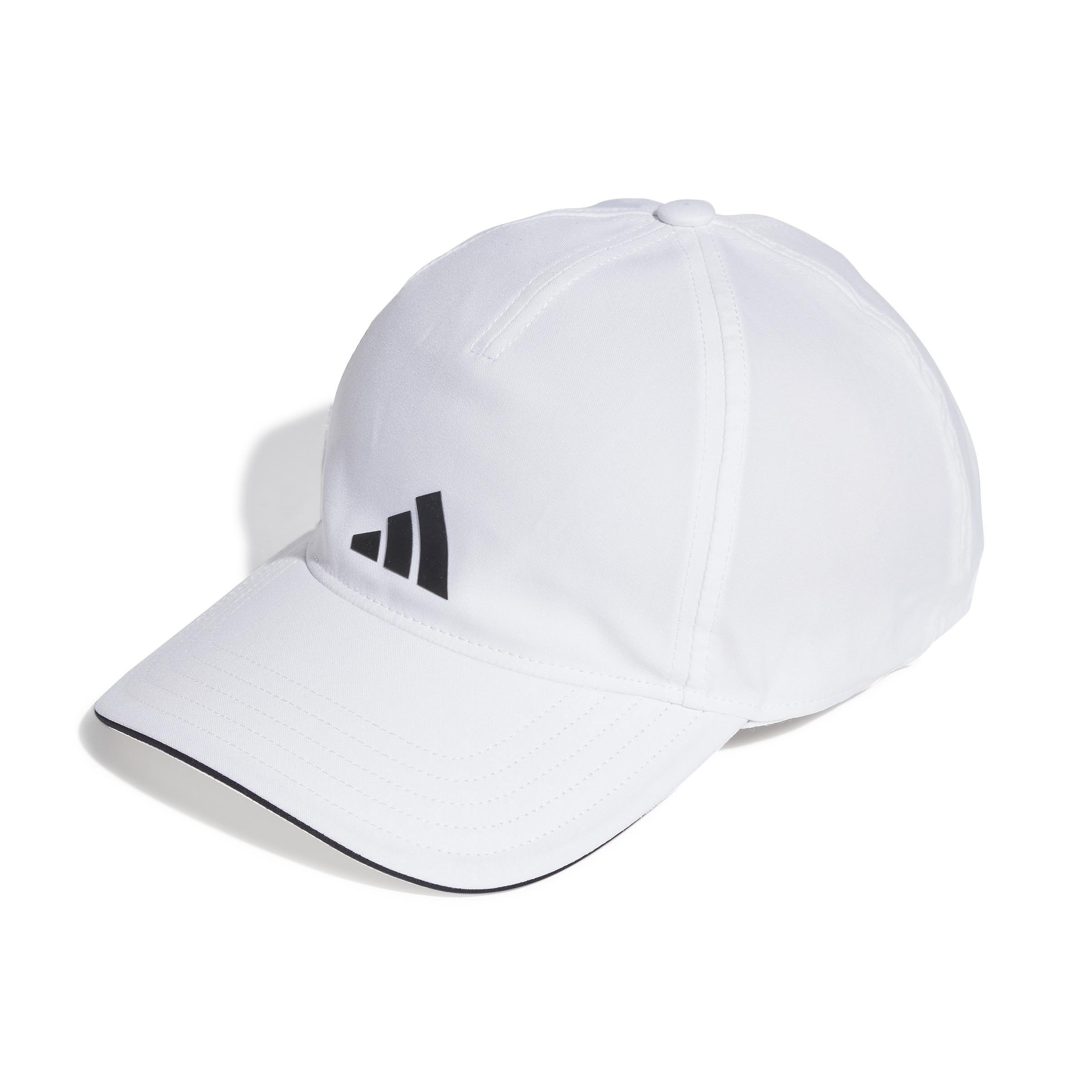 Unisex Aeroready Training Running Baseball Cap, White, A901_ONE, large image number 0