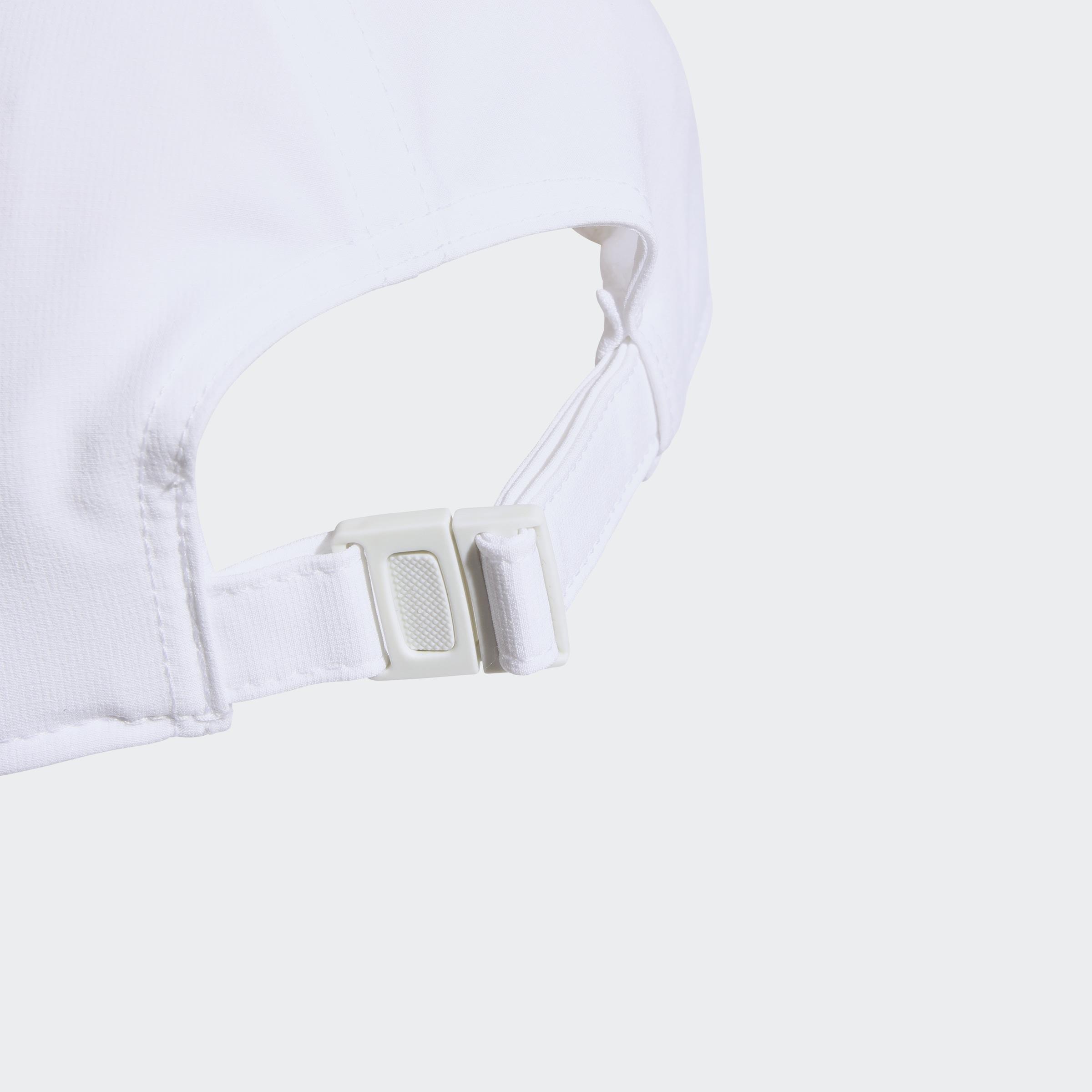 Unisex 3-Stripes AEROREADY Running Training Baseball Cap, White, A901_ONE, large image number 3