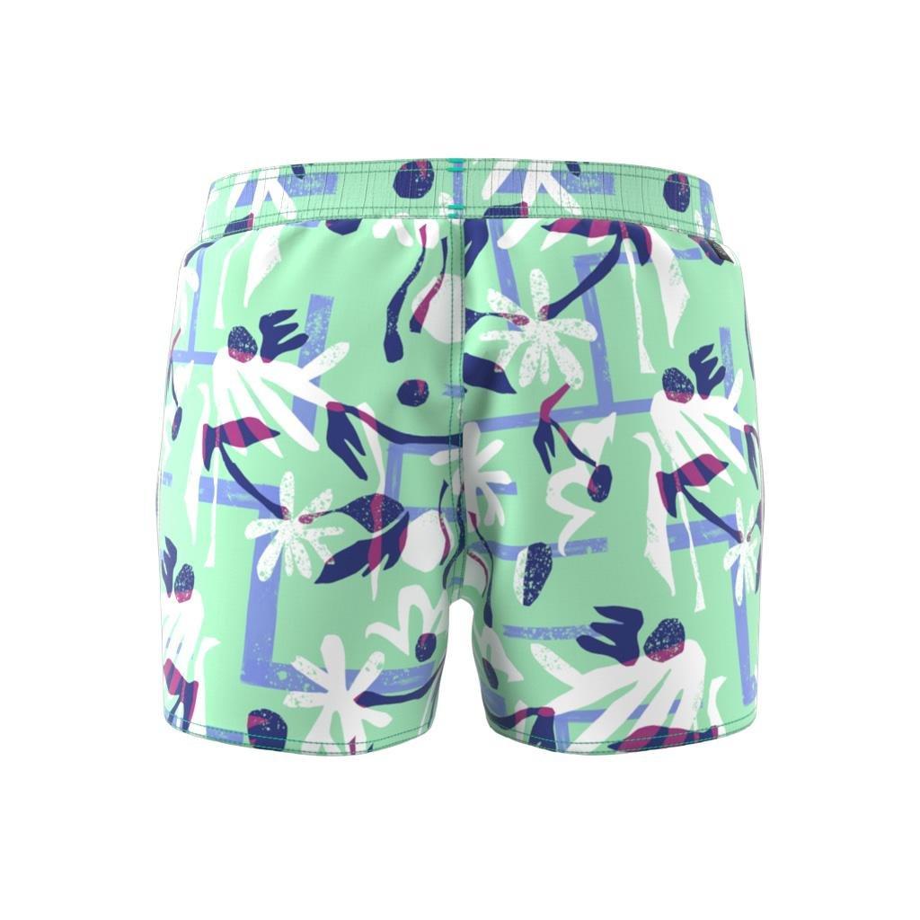 Seasonal Floral CLX Very Short Length Swim Shorts, Green, A901_ONE, large image number 8