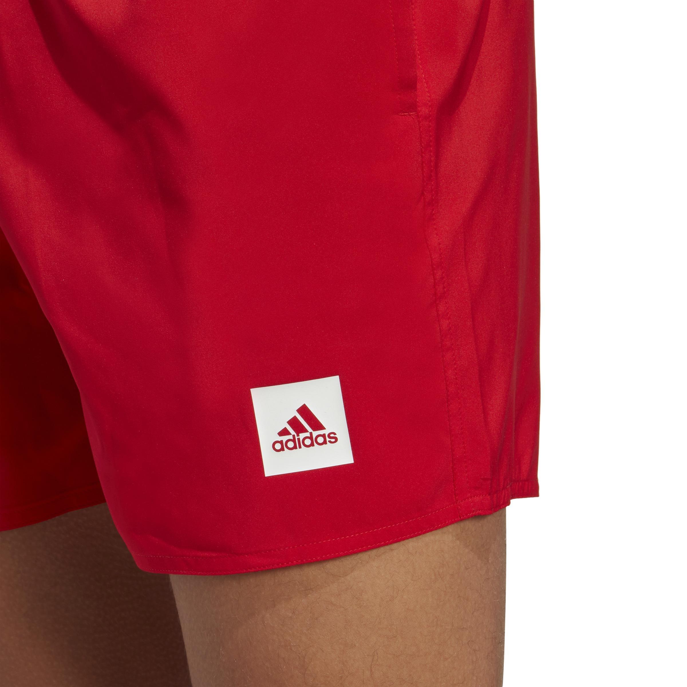 Short Length Solid Swim Shorts, Red, A901_ONE, large image number 4