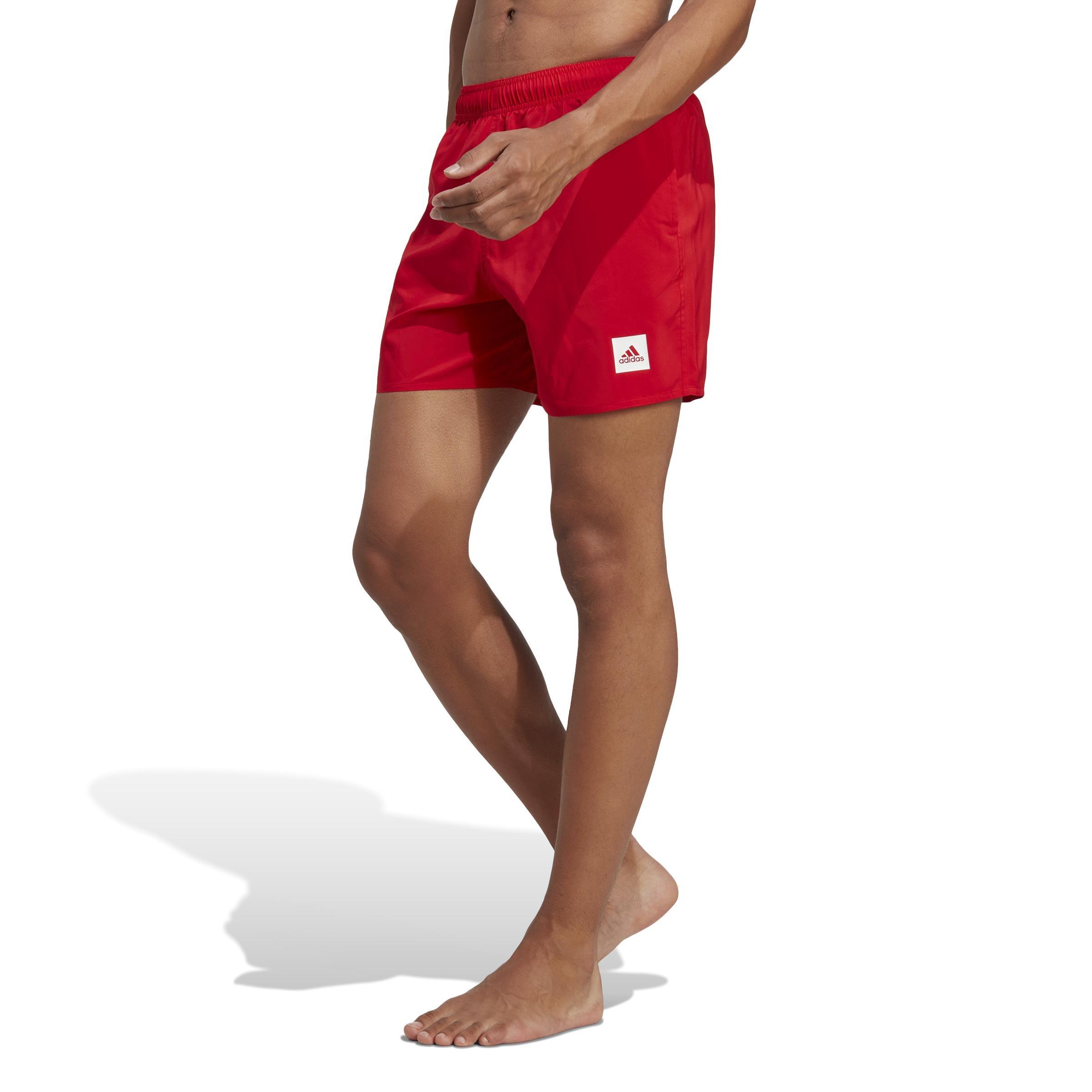 Short Length Solid Swim Shorts, Red, A901_ONE, large image number 13