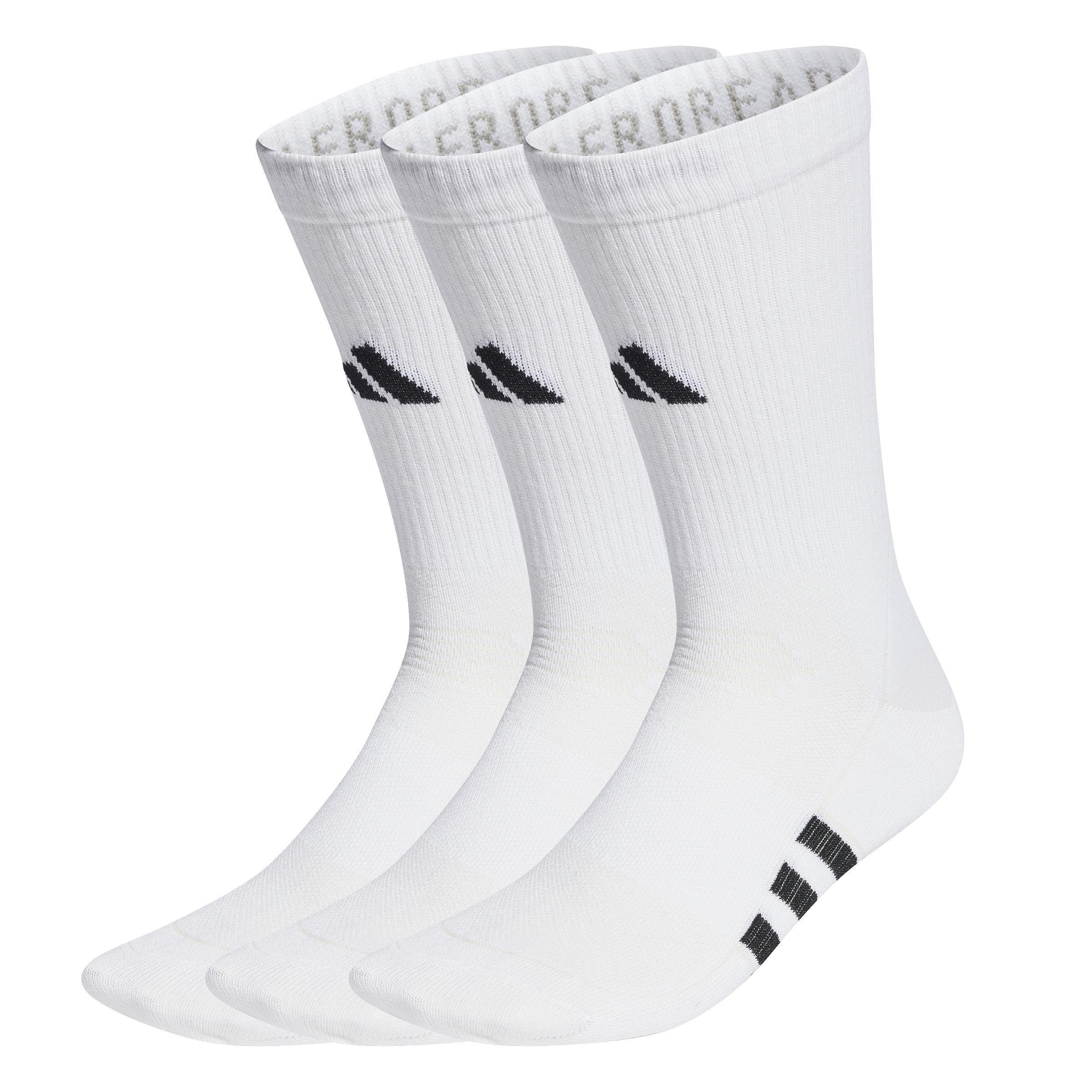 Unisex Performance Light Crew Socks 3 Pairs, White, A901_ONE, large image number 0
