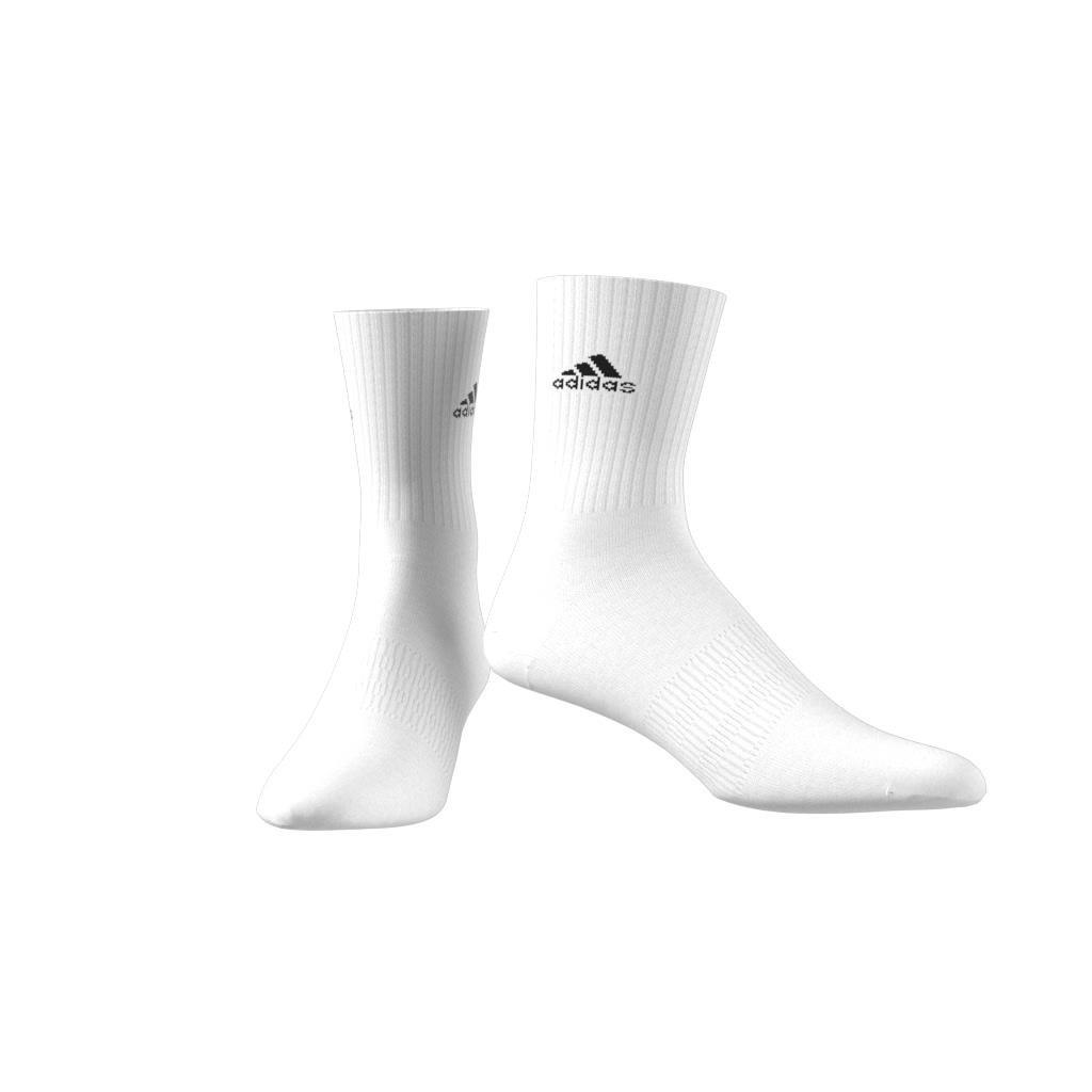 Unisex Cushioned Sportswear Crew Socks, White, A901_ONE, large image number 4