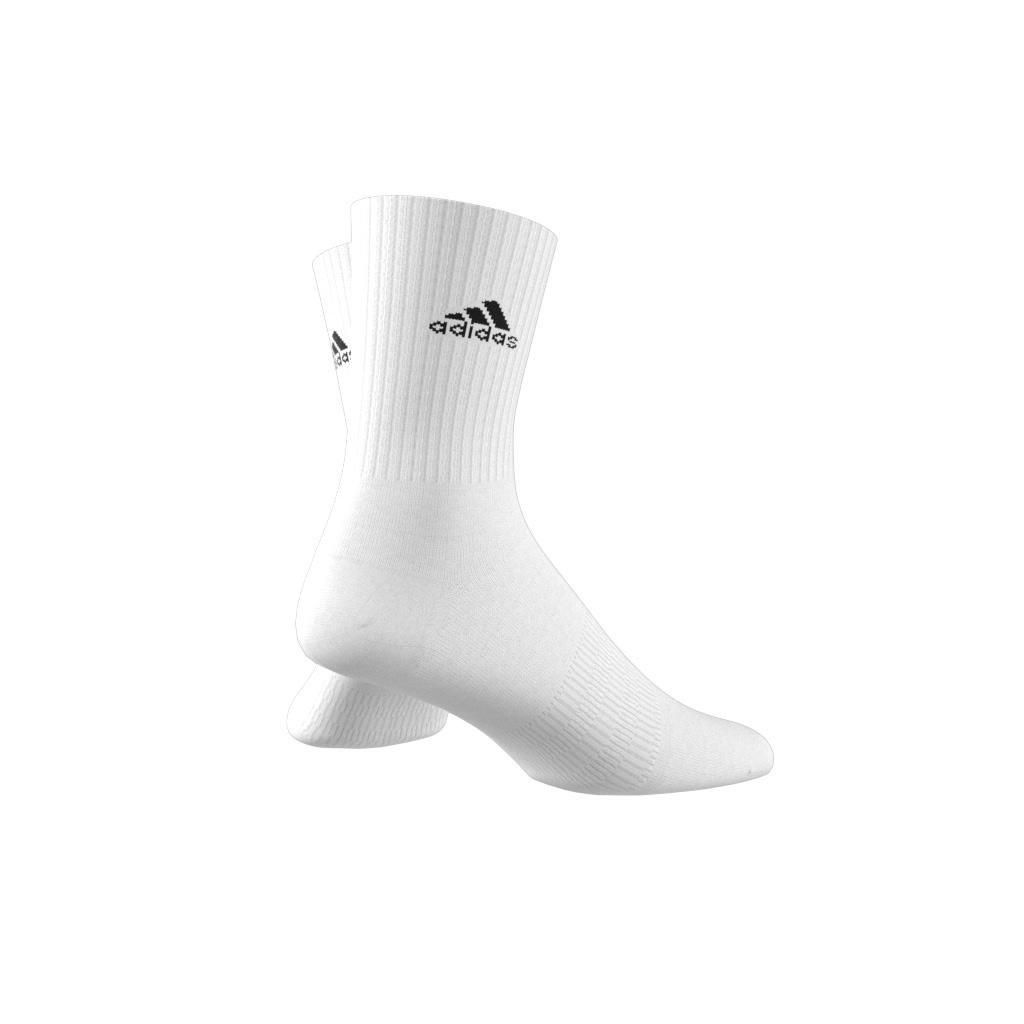 Unisex Cushioned Sportswear Crew Socks, White, A901_ONE, large image number 6