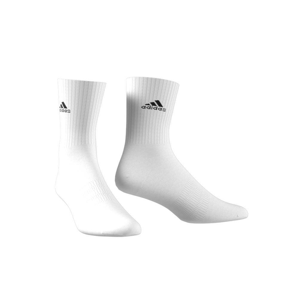 Unisex Cushioned Sportswear Crew Socks, White, A901_ONE, large image number 7