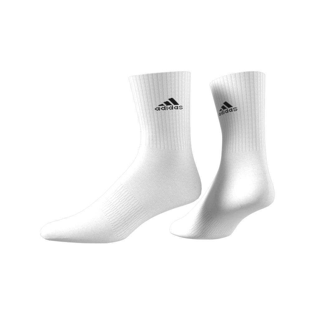 Unisex Cushioned Sportswear Crew Socks, White, A901_ONE, large image number 8