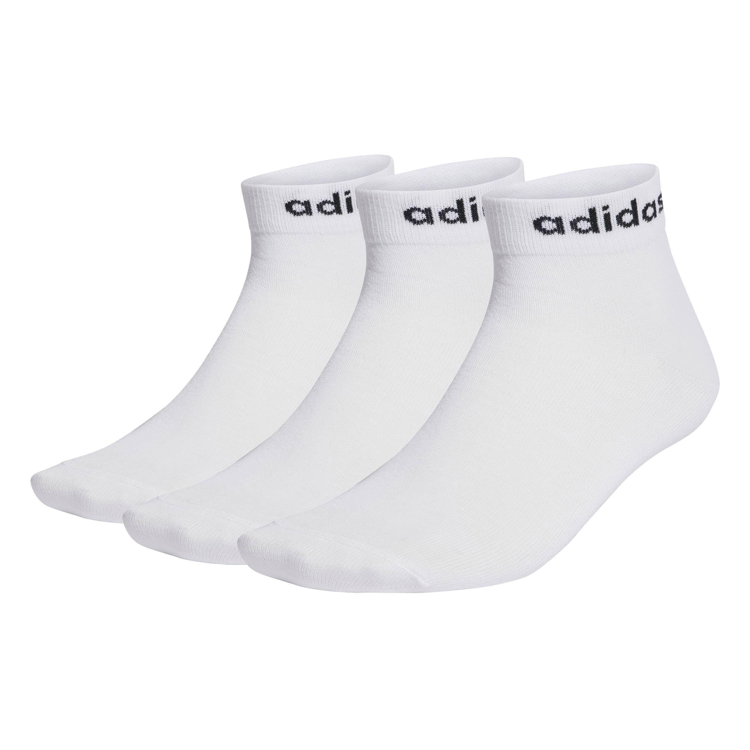 Unisex Think Linear Ankle Socks 3 Pairs, White, A901_ONE, large image number 0