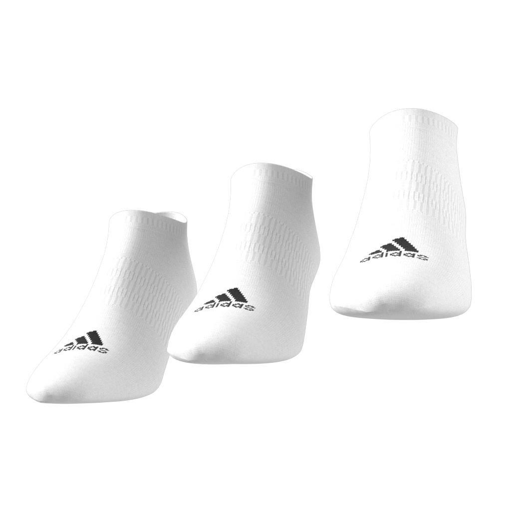 Unisex Thin and Light No-Show Socks 3 Pairs, White, A901_ONE, large image number 0
