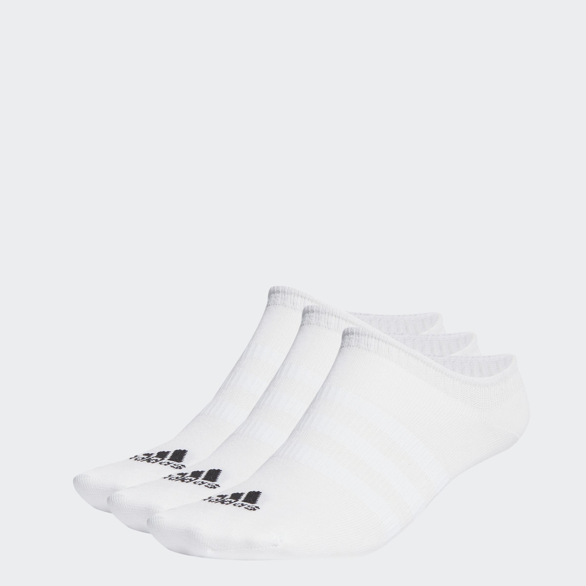 Unisex Thin and Light No-Show Socks 3 Pairs, White, A901_ONE, large image number 0