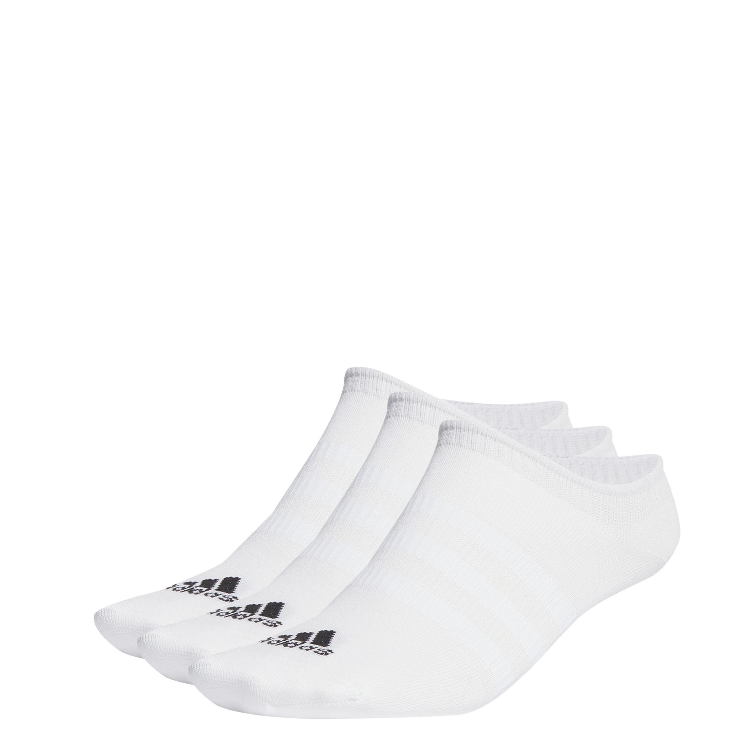 Unisex Thin and Light No-Show Socks 3 Pairs, White, A901_ONE, large image number 1