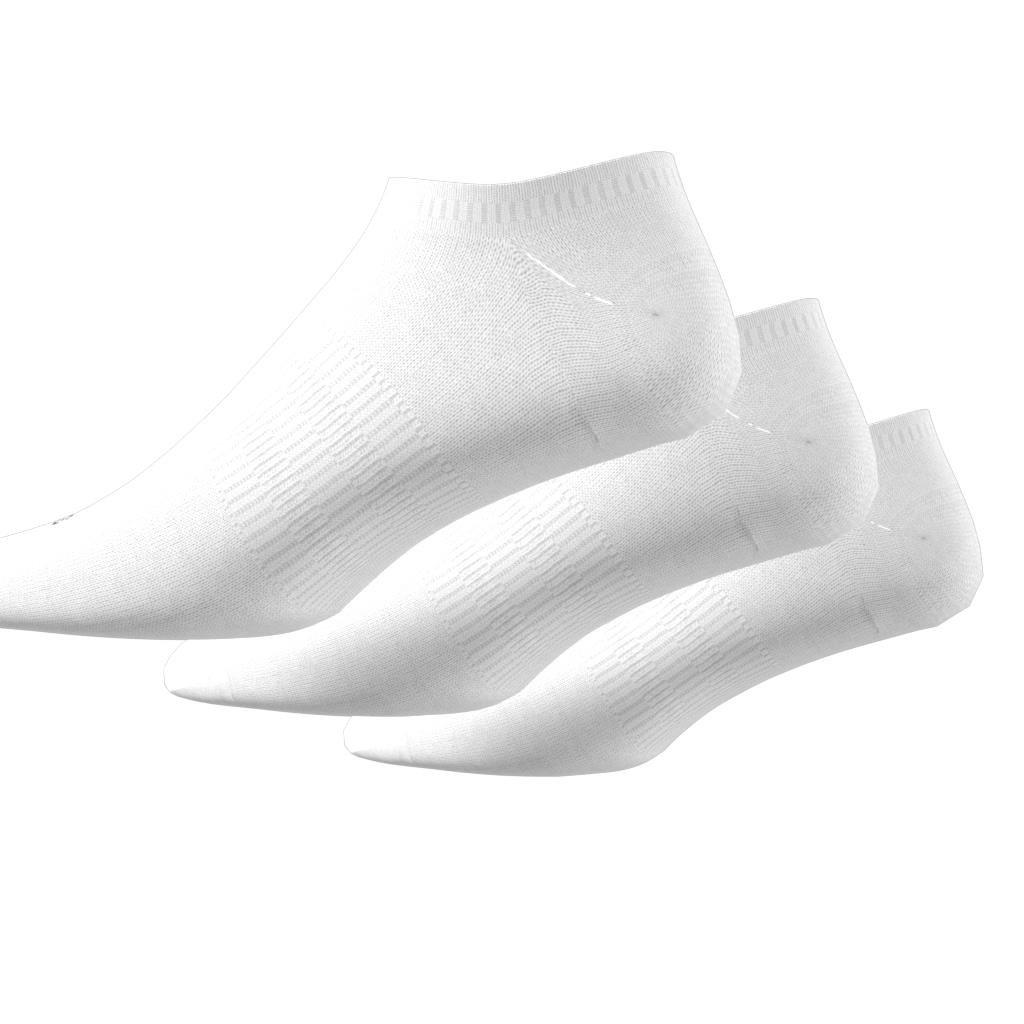 Unisex Thin and Light No-Show Socks 3 Pairs, White, A901_ONE, large image number 2