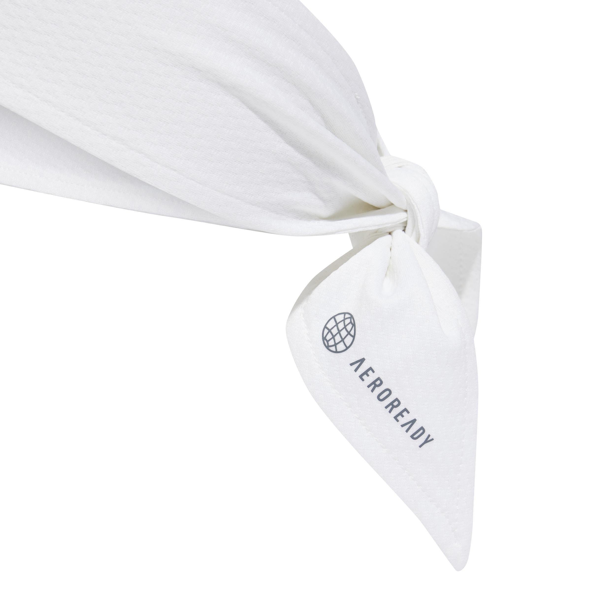 Unisex AEROREADY Tennis Tie Band, White, A901_ONE, large image number 2