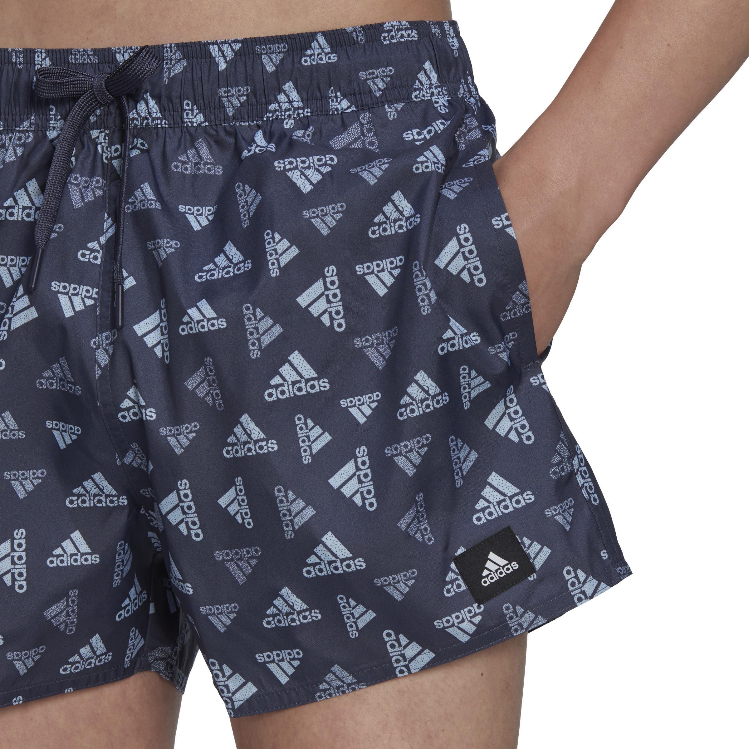 Logo Print Clx Swim Shorts Very Short Length, Blue, A901_ONE, large image number 4