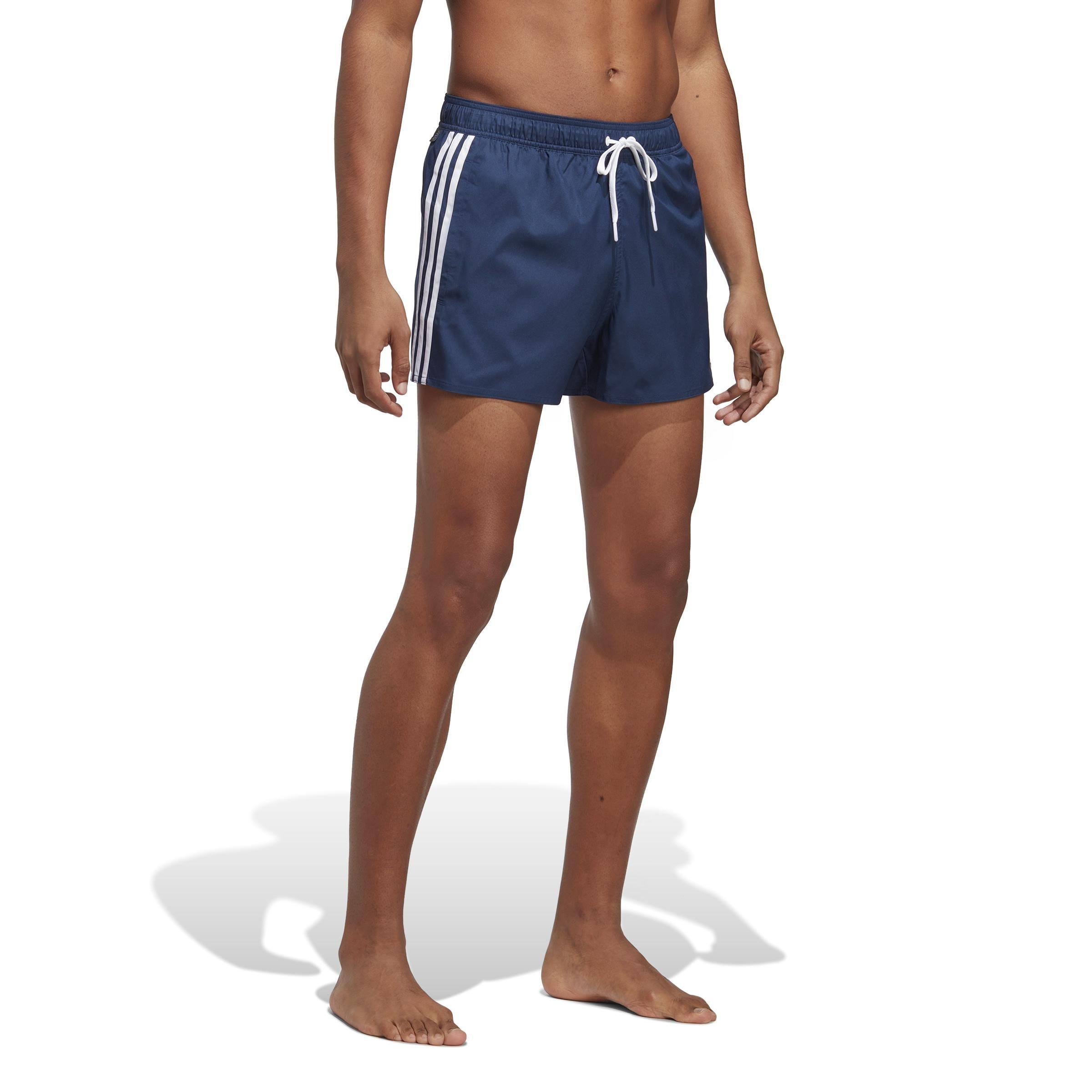 Men 3-Stripes Clx Very-Short-Length Swim Shorts, Blue, A901_ONE, large image number 0