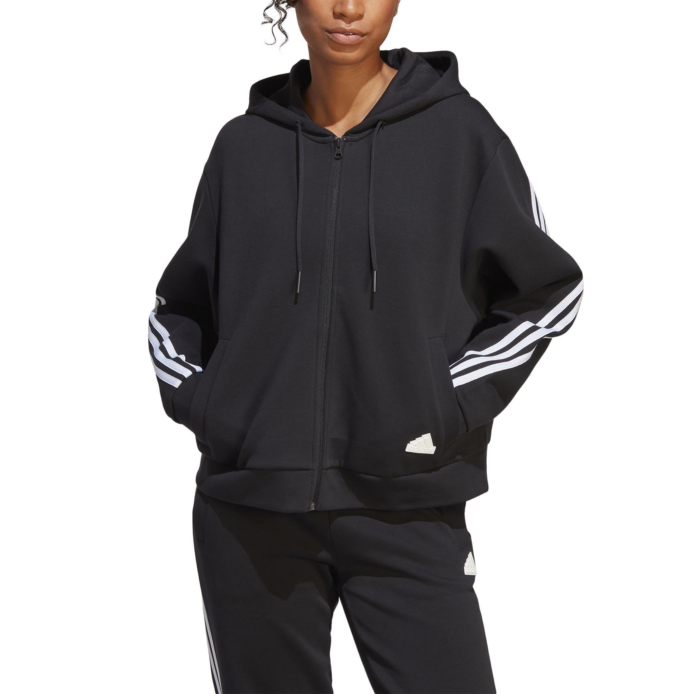 Future Icons 3-Stripes Full-Zip Hoodie, Black, , large image number 0
