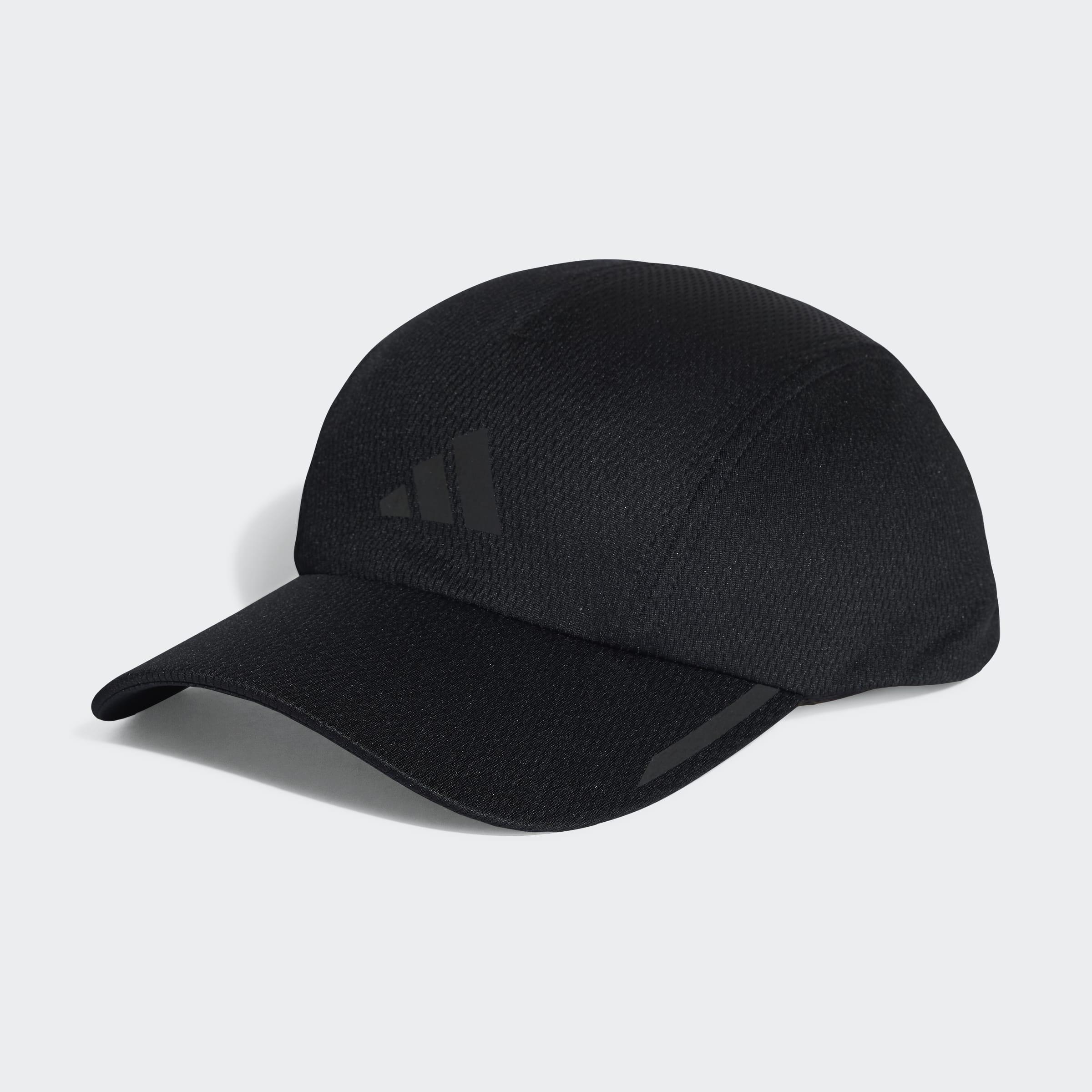 Unisex Running Aeroready Four-Panel Mesh Cap, Black