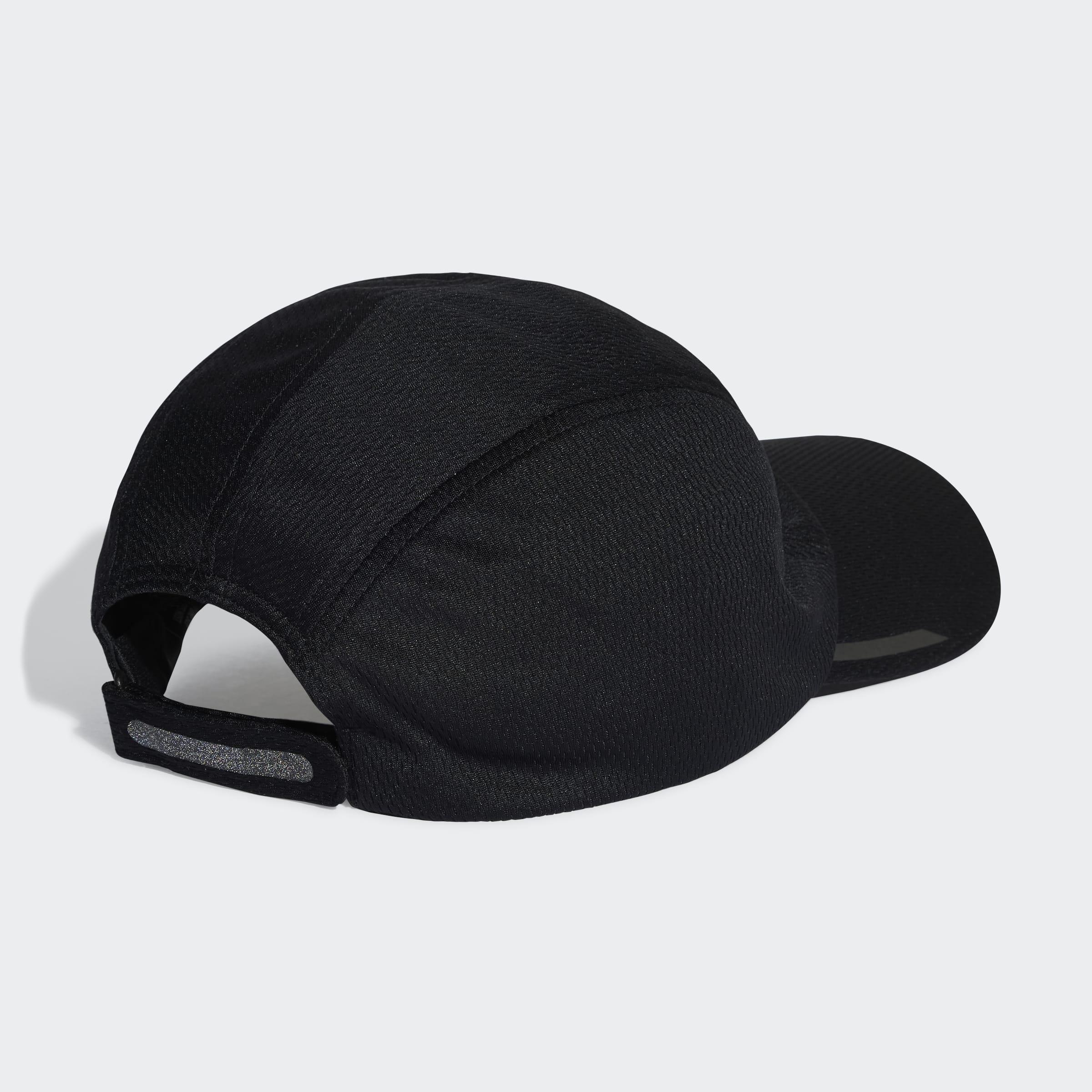 Unisex Running Aeroready Four-Panel Mesh Cap, Black
