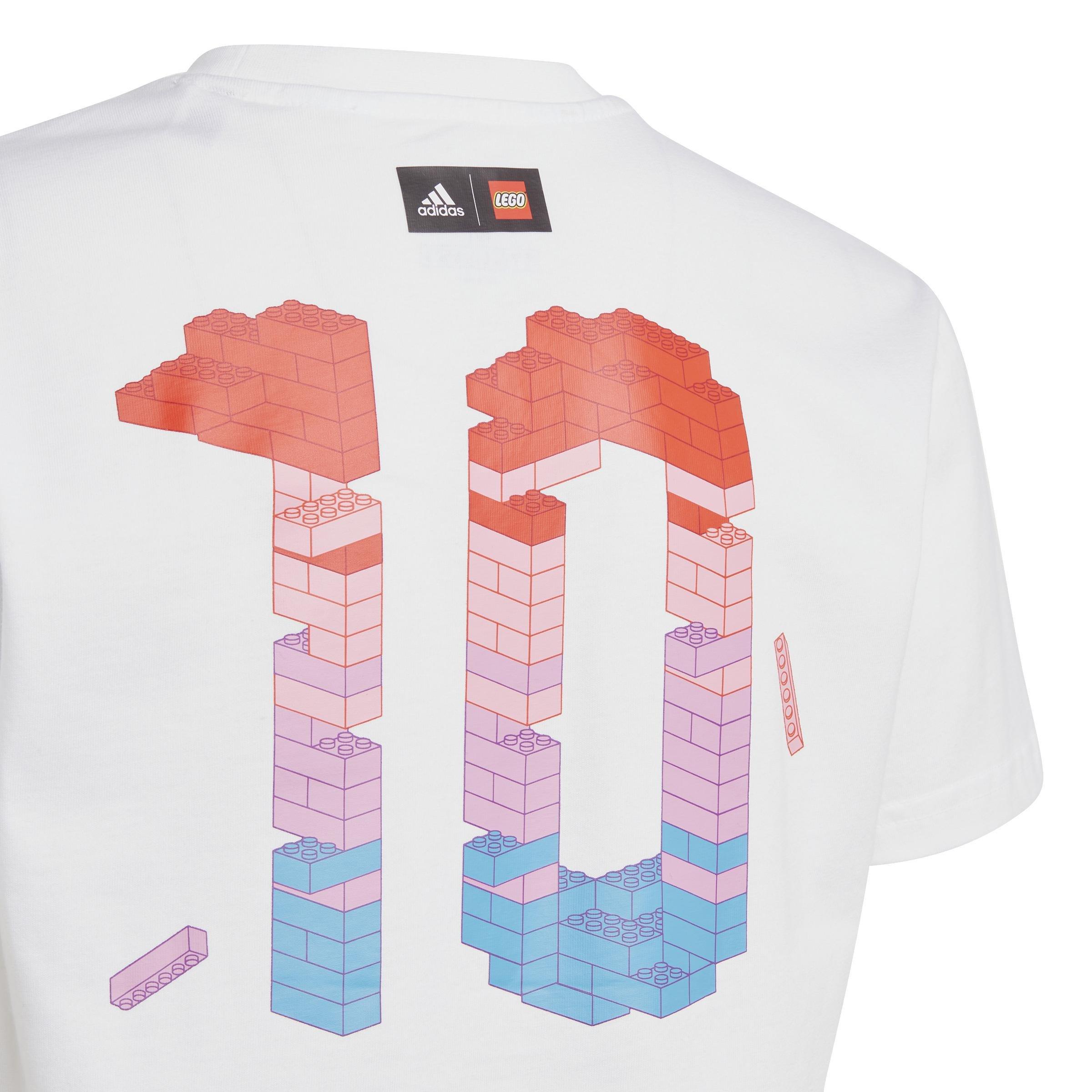 Unisex Kids Lego Football Graphic T-Shirt, White, , large image number 5