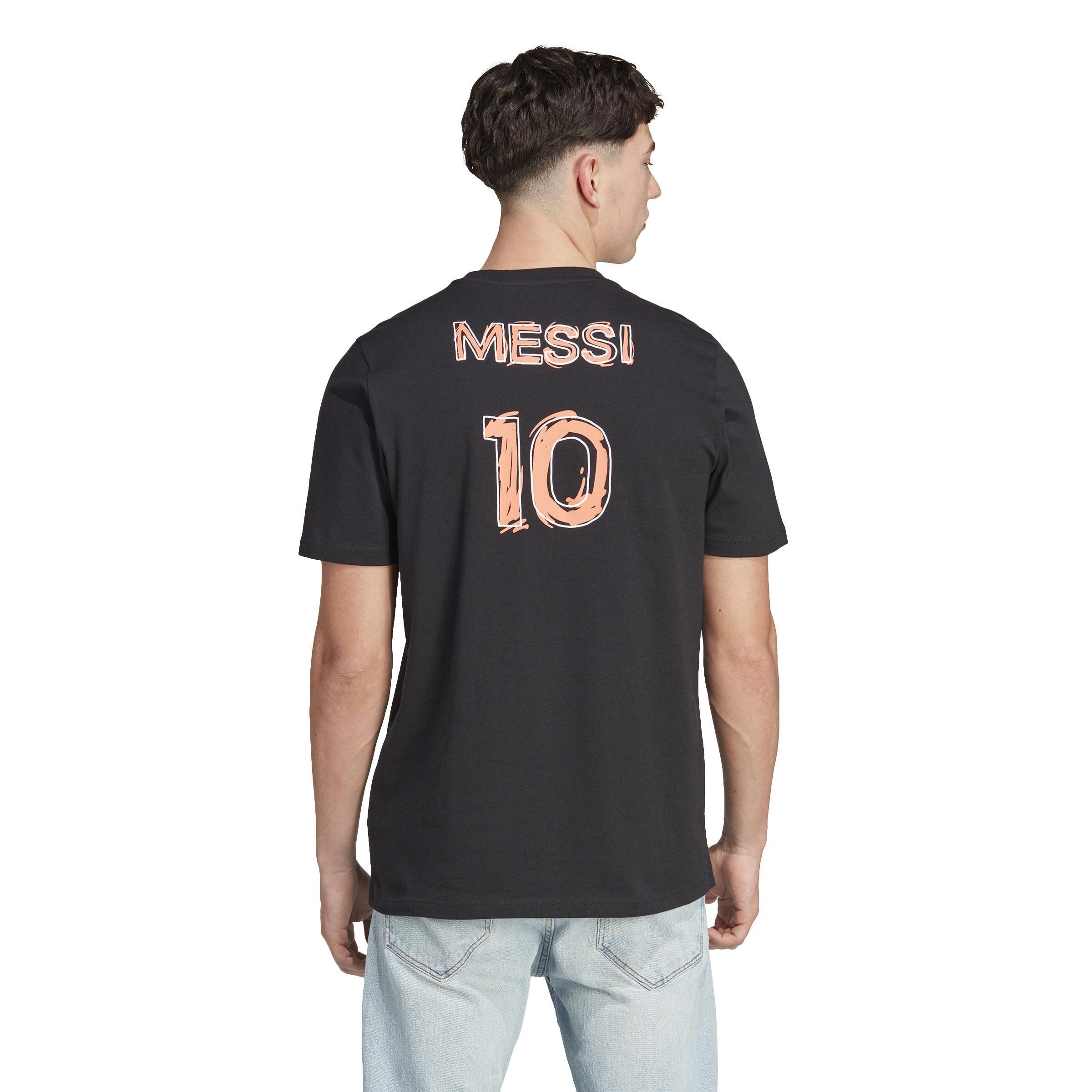 Messi Football Icon Graphic T-Shirt, Black, A901_ONE, large image number 3