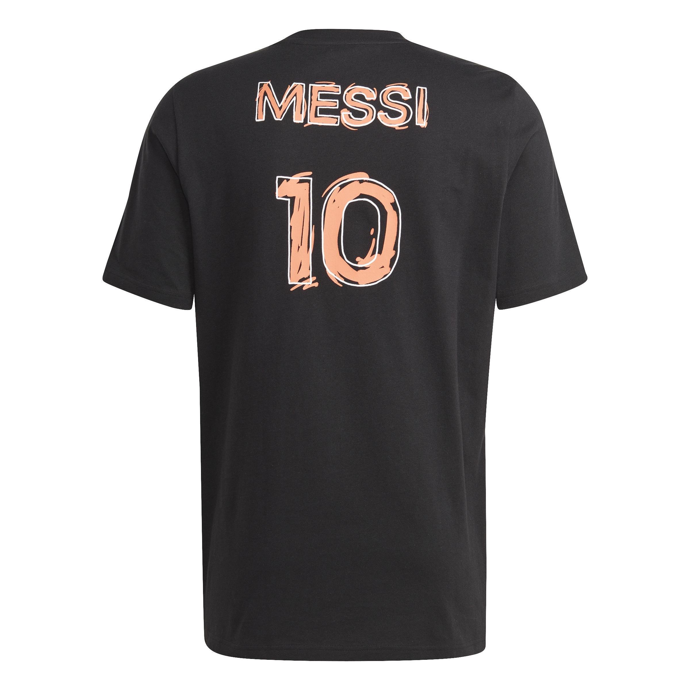 Messi Football Icon Graphic T-Shirt, Black, A901_ONE, large image number 4