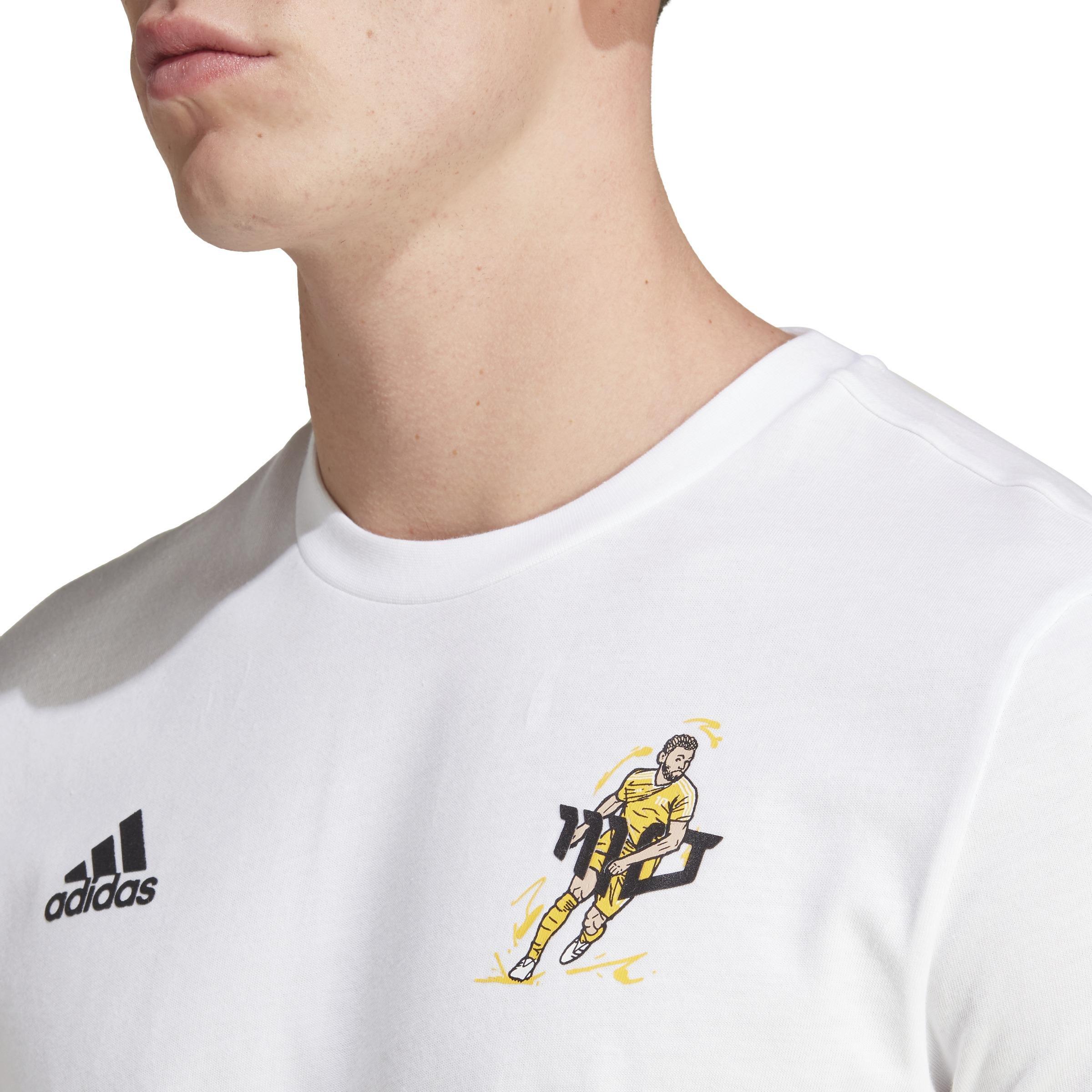 Salah Football Icon Graphic T-Shirt, White, , large image number 4
