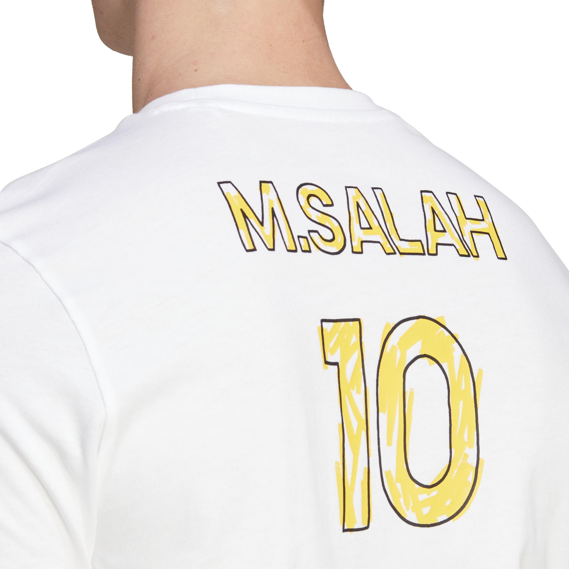 Salah Football Icon Graphic T-Shirt, White, , large image number 5