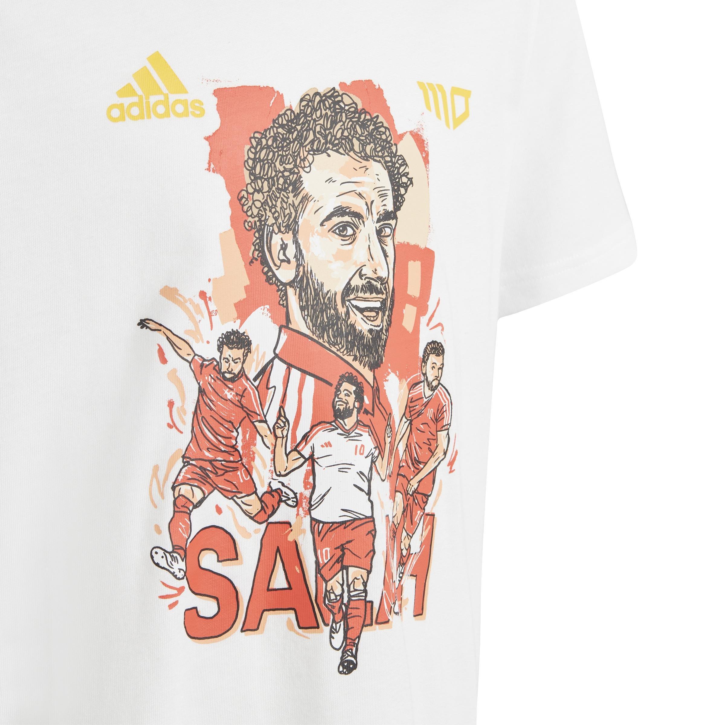 Kids Salah Football Graphic T-Shirt, White, , large image number 5