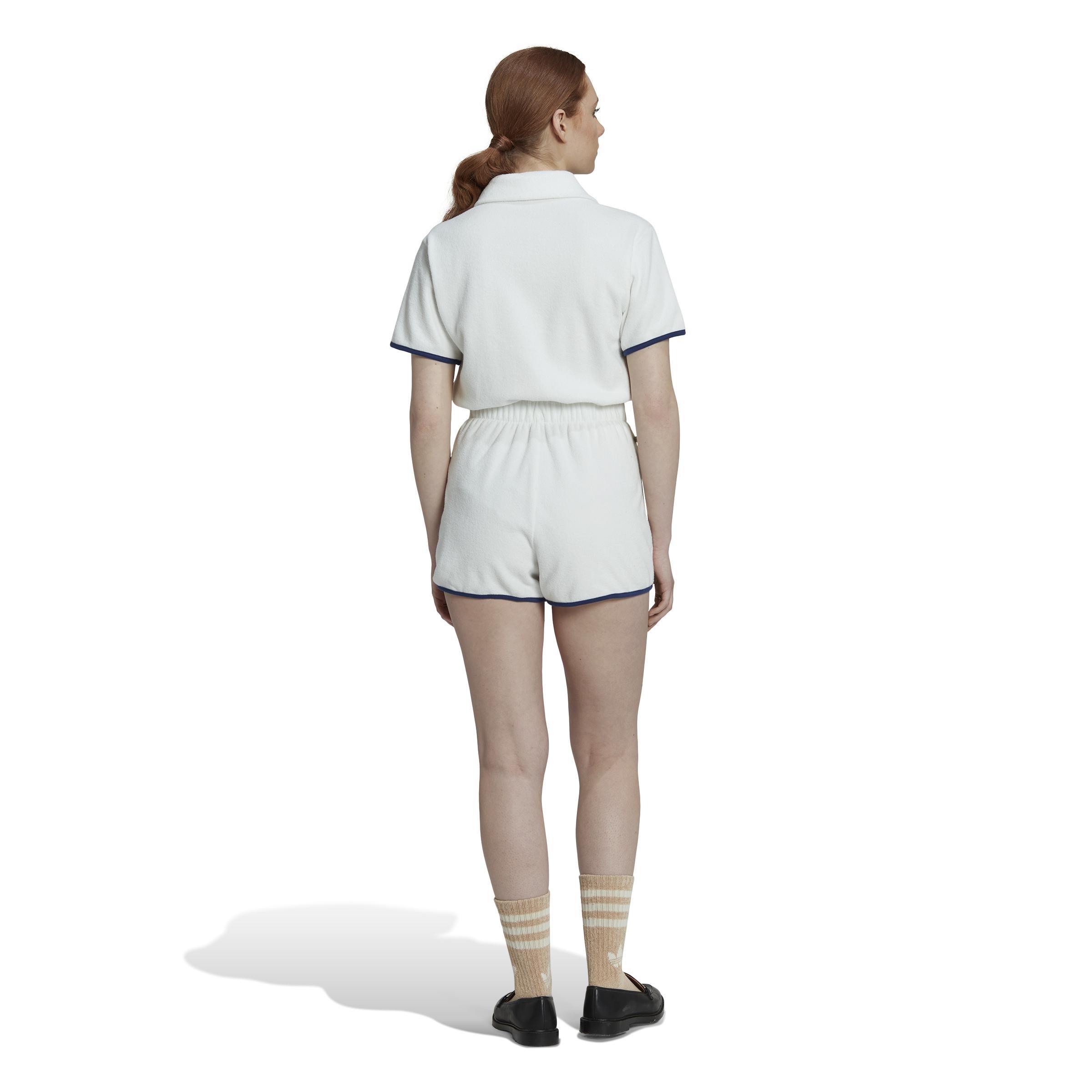 Towel-Terry Short Romper, White, A901_ONE, large image number 1