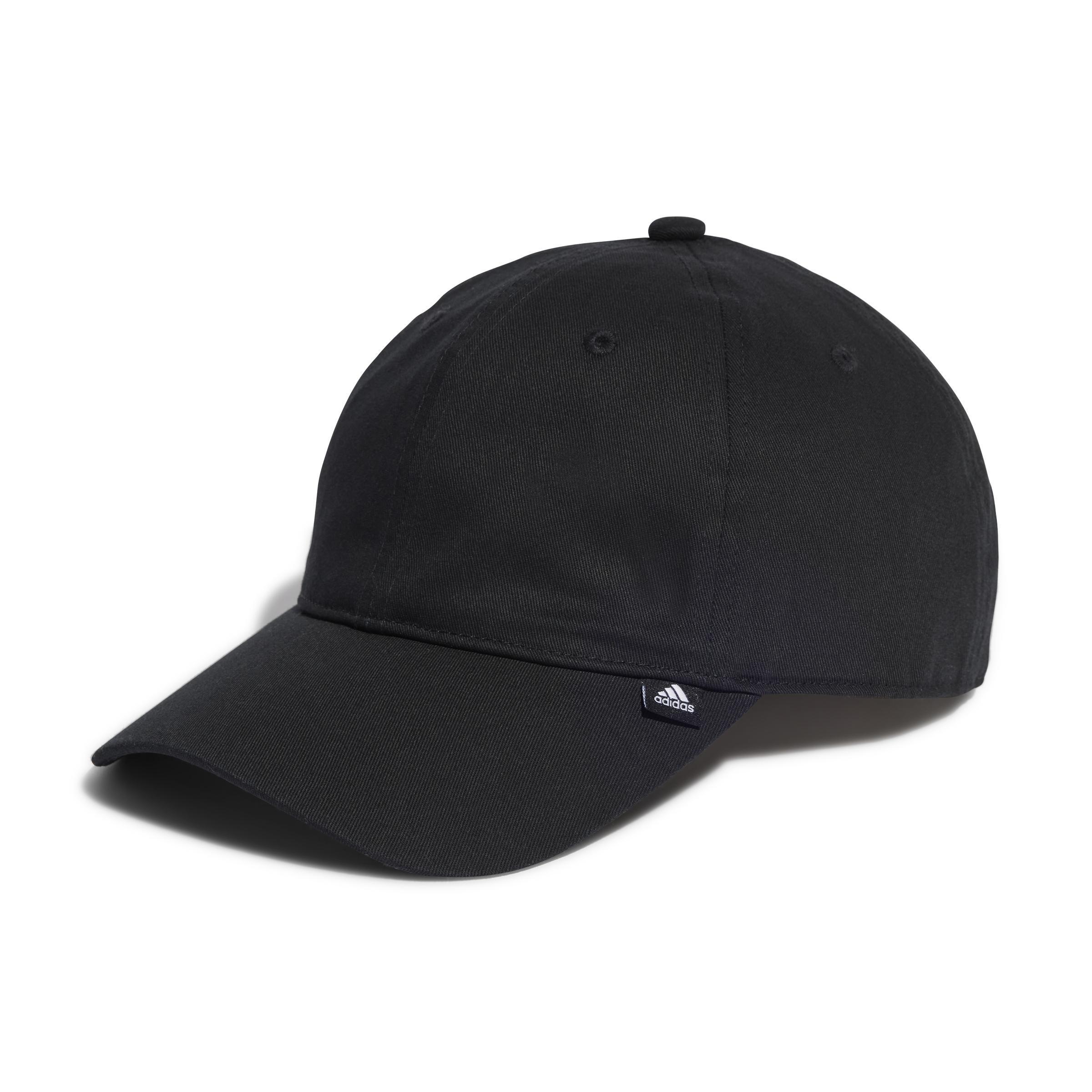 Unisex 3-Stripes Baseball Cap, Black, A901_ONE, large image number 0