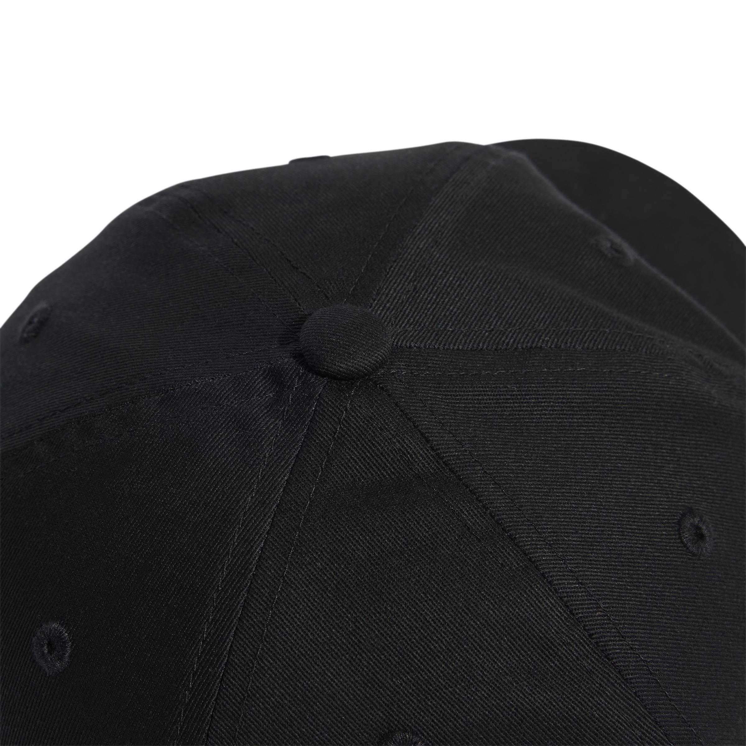 Unisex 3-Stripes Baseball Cap, Black, A901_ONE, large image number 2