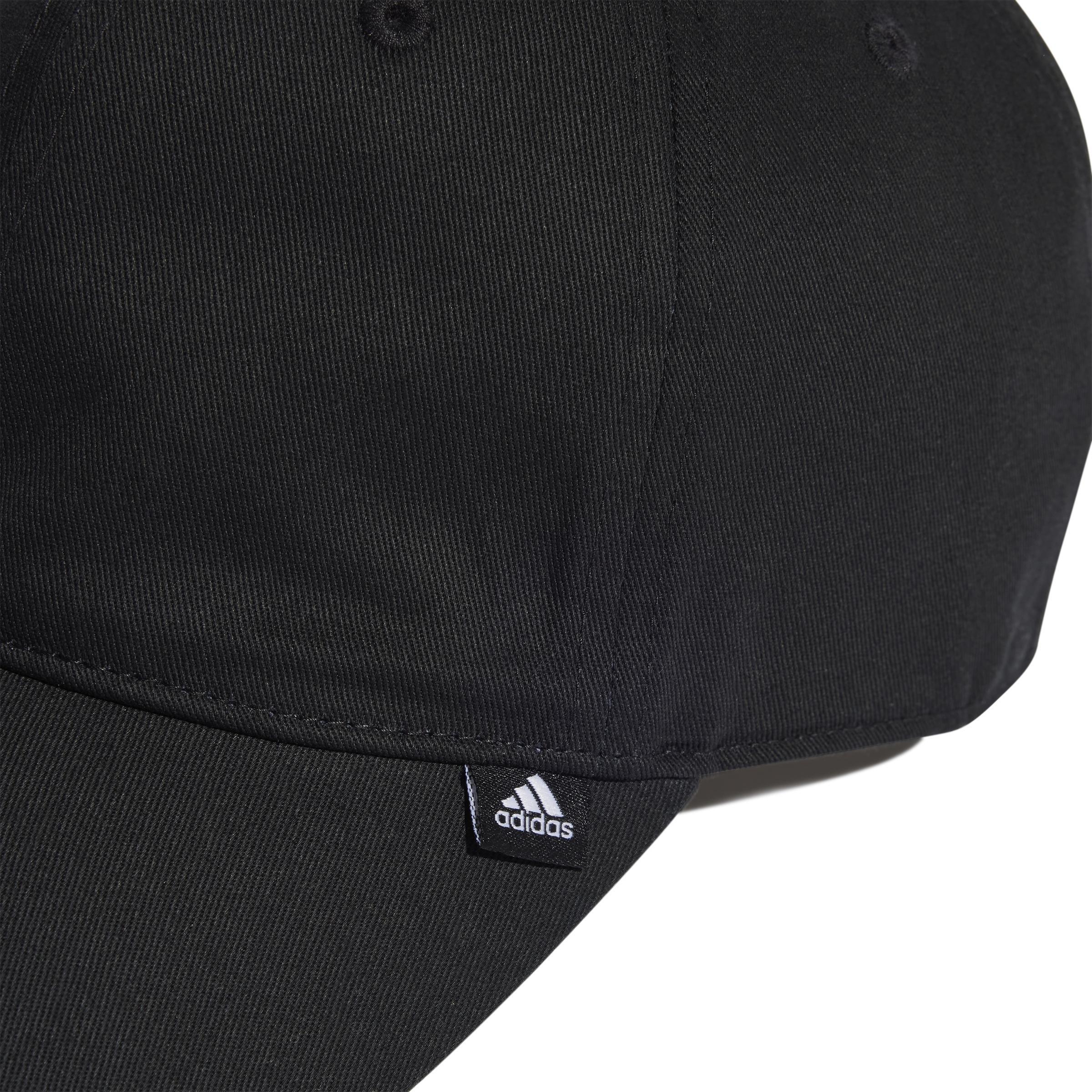 Unisex 3-Stripes Baseball Cap, Black, A901_ONE, large image number 3