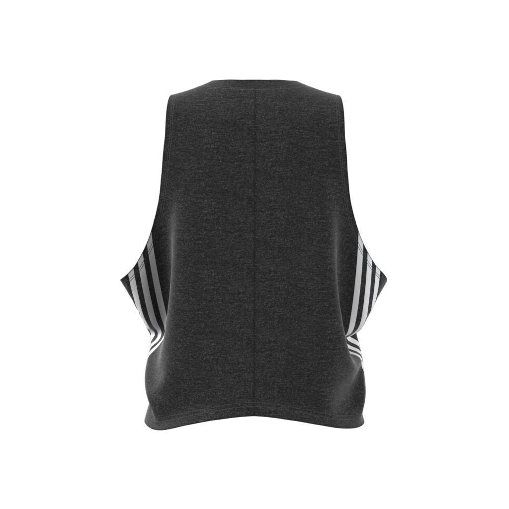 Train Icons 3-Stripes Crop Tank Top, Black, A901_ONE, large image number 6