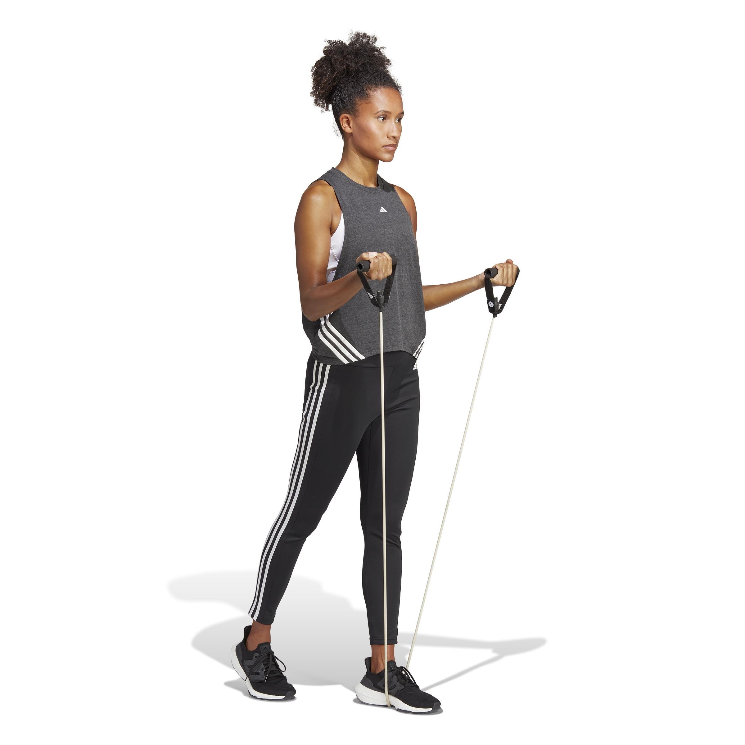 Train Icons 3-Stripes Crop Tank Top, Black, A901_ONE, large image number 13