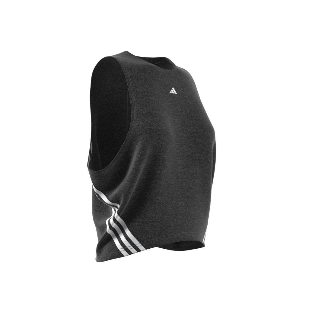 Train Icons 3-Stripes Crop Tank Top, Black, A901_ONE, large image number 14