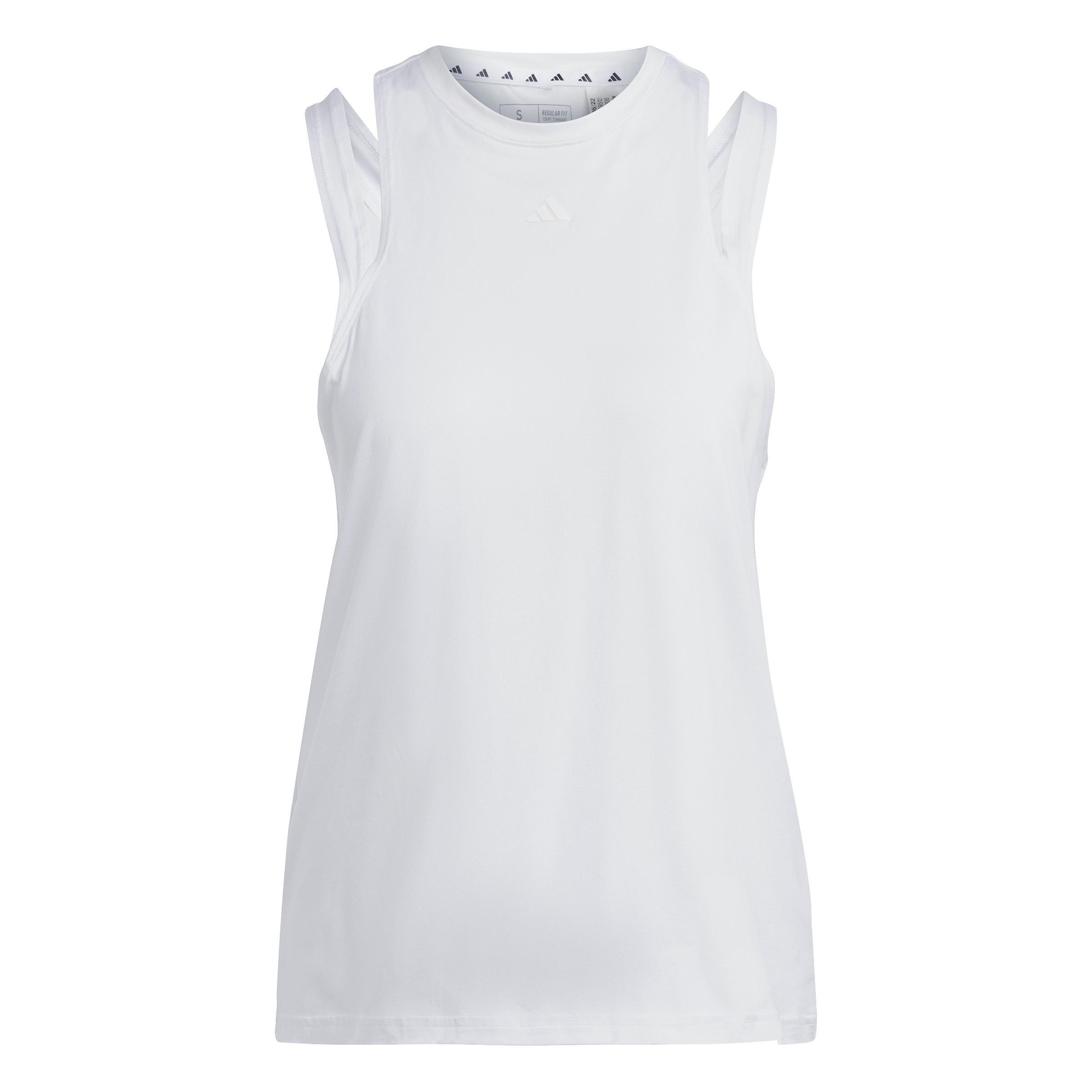 Aeroready Train Essentials 3 Bar Logo Tank Top, White, A901_ONE, large image number 1
