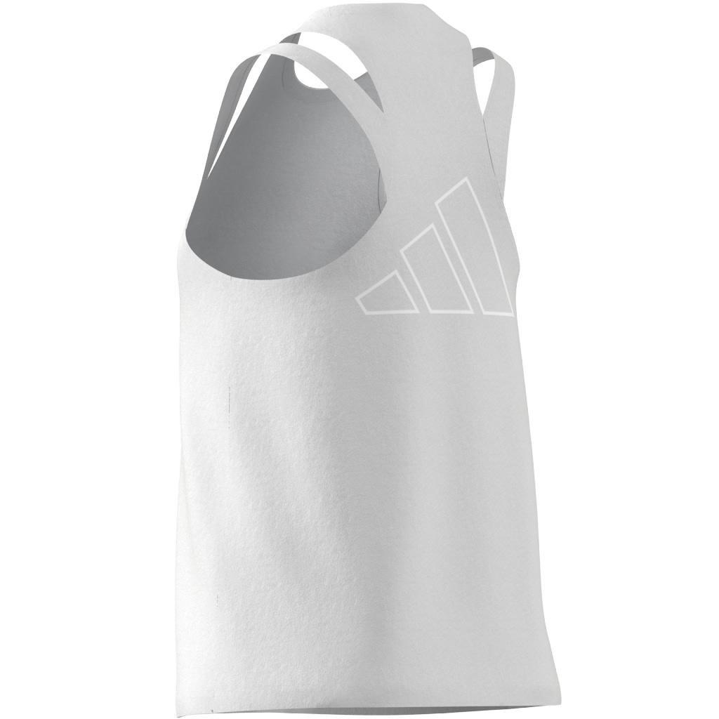 Aeroready Train Essentials 3 Bar Logo Tank Top, White, A901_ONE, large image number 5