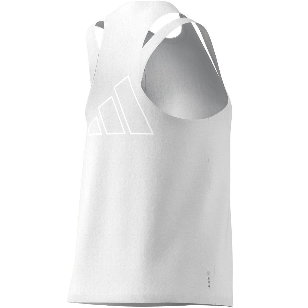 Aeroready Train Essentials 3 Bar Logo Tank Top, White, A901_ONE, large image number 7