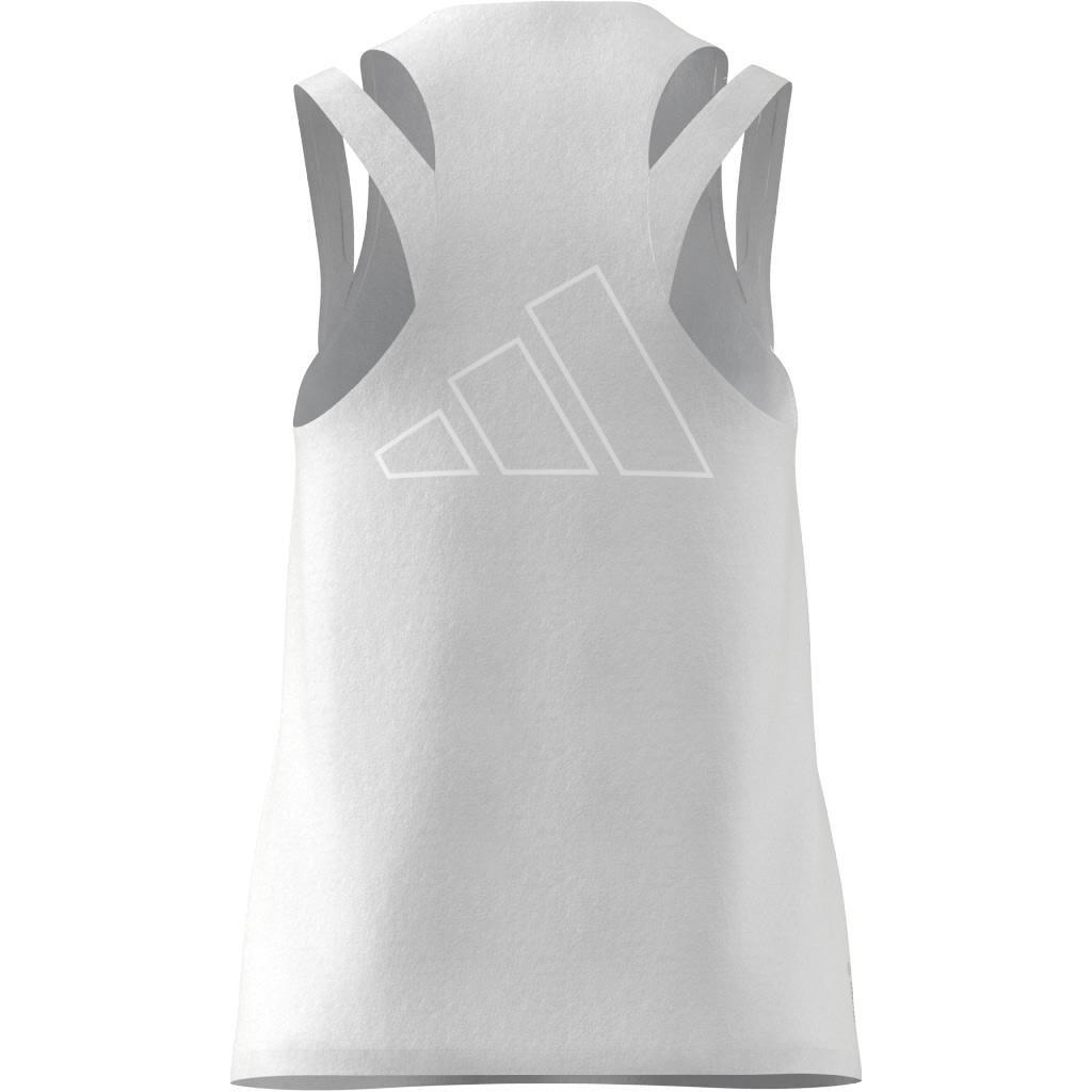 Aeroready Train Essentials 3 Bar Logo Tank Top, White, A901_ONE, large image number 9