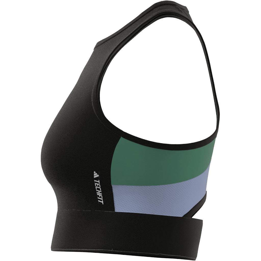 Techfit Colorblock Cropped Training Tank Top, Black, A901_ONE, large image number 7