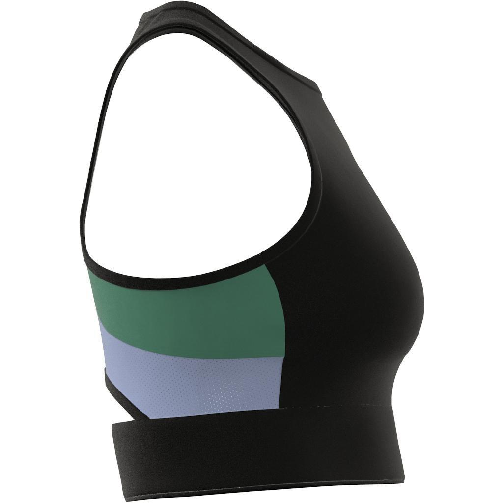 Techfit Colorblock Cropped Training Tank Top, Black, A901_ONE, large image number 9