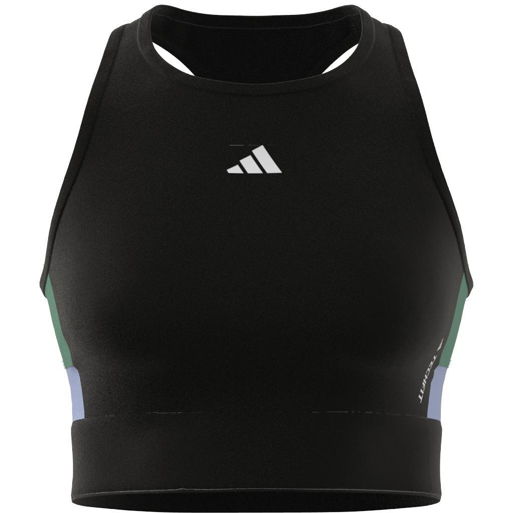 Techfit Colorblock Cropped Training Tank Top, Black, A901_ONE, large image number 13