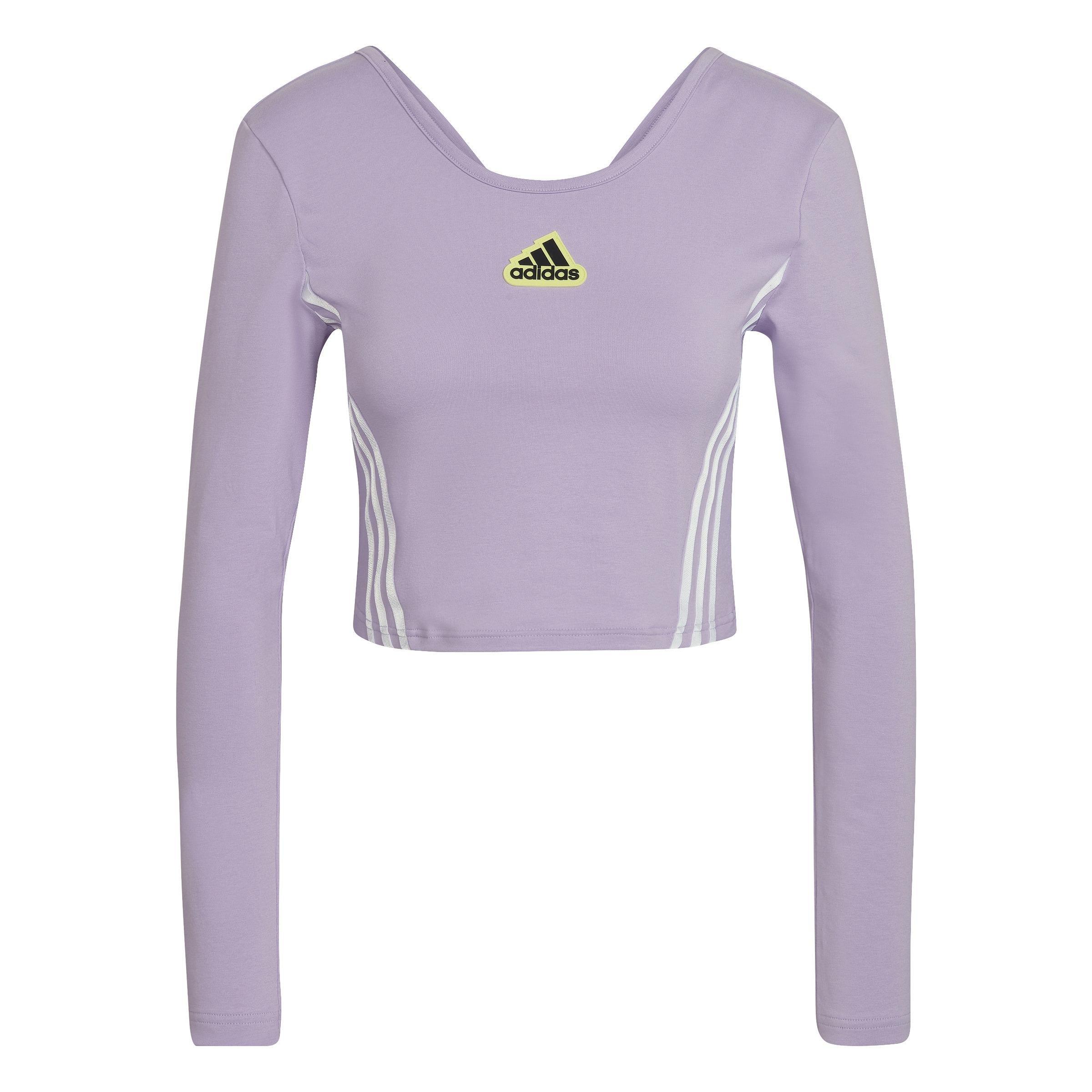 Hyperpulse Crop Long Sleeve Long-Sleeve Top, Purple, A901_ONE, large image number 0