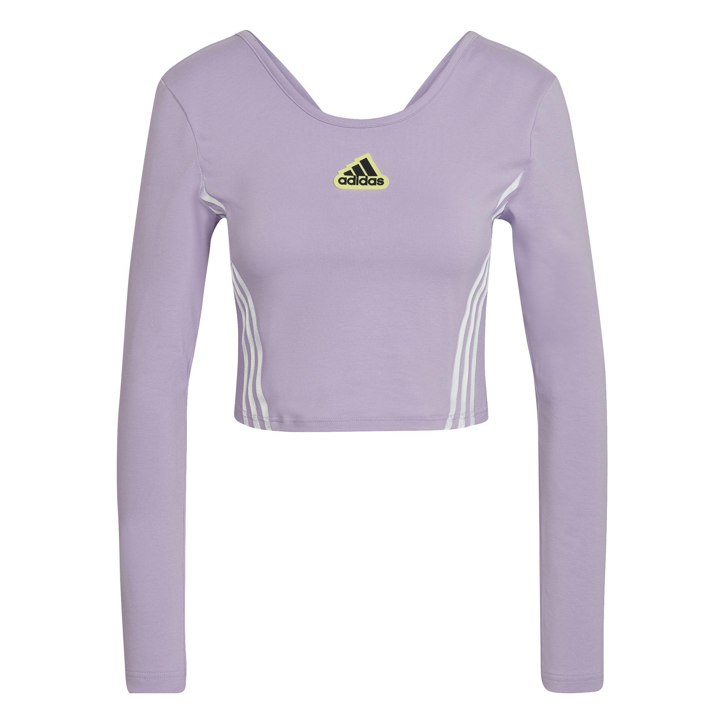 Hyperpulse Crop Long Sleeve Long-Sleeve Top, Purple, A901_ONE, large image number 1