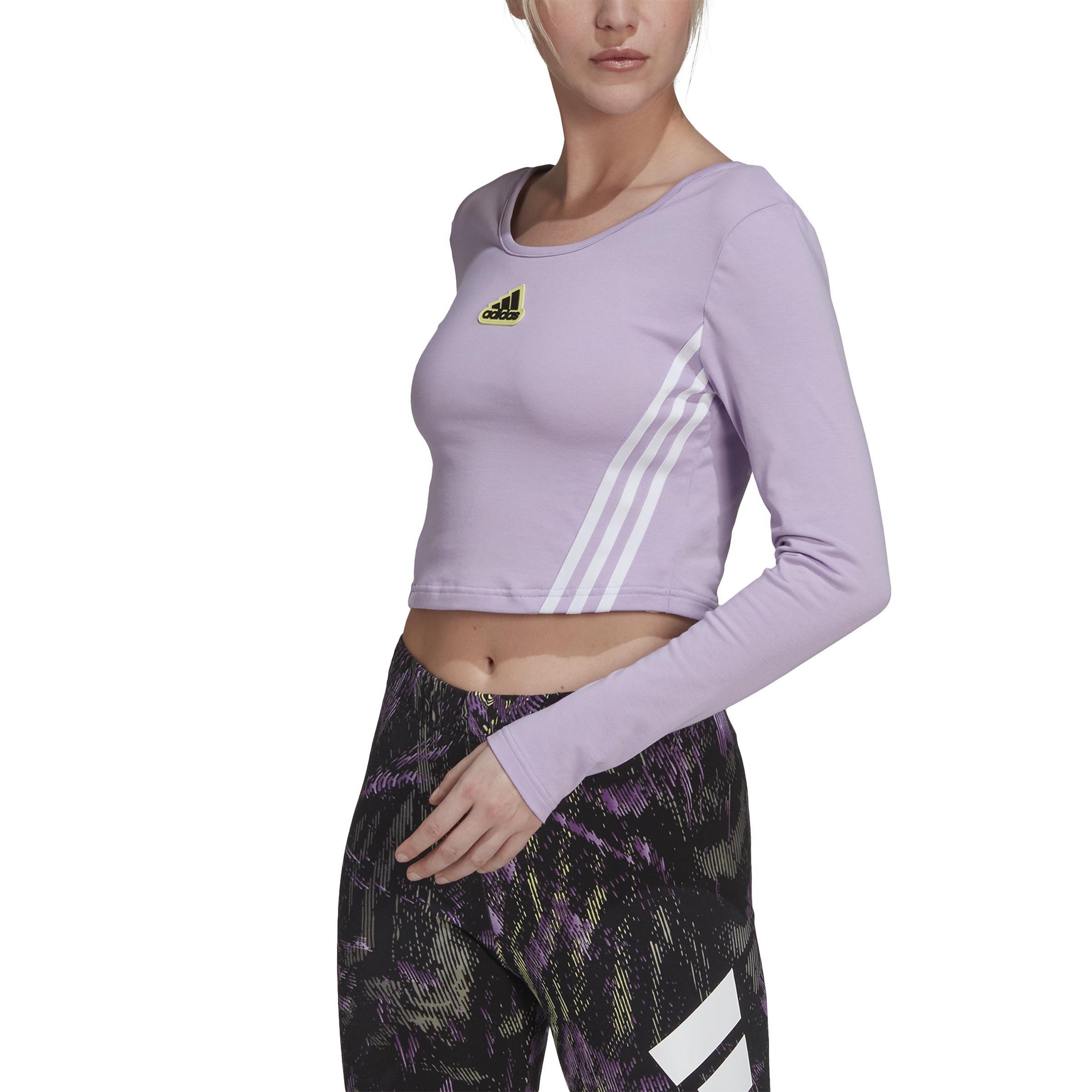 Hyperpulse Crop Long Sleeve Long-Sleeve Top, Purple, A901_ONE, large image number 2