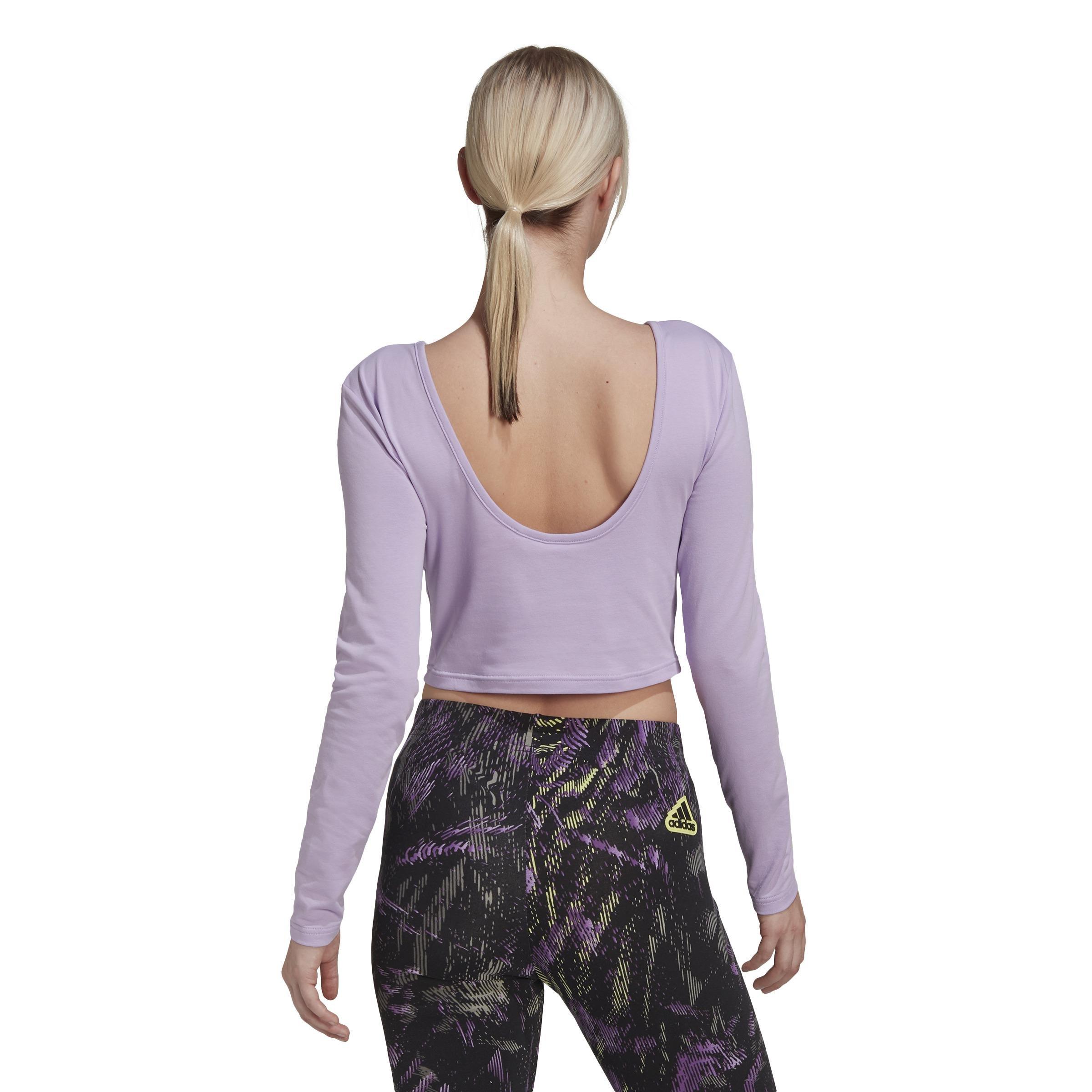 Hyperpulse Crop Long Sleeve Long-Sleeve Top, Purple, , large image number 3