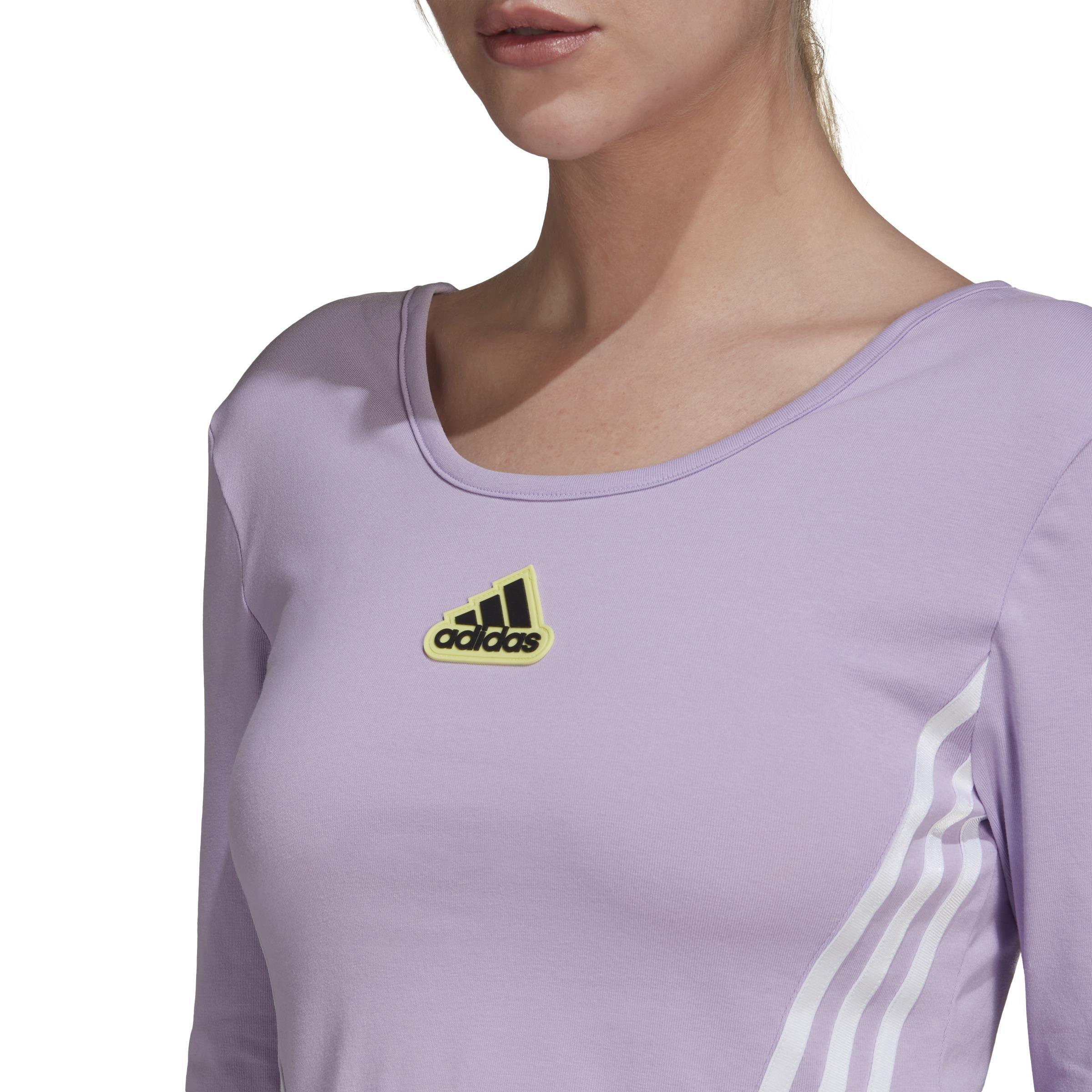 Hyperpulse Crop Long Sleeve Long-Sleeve Top, Purple, A901_ONE, large image number 5