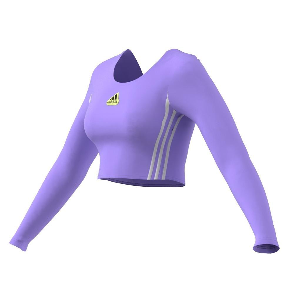 Hyperpulse Crop Long Sleeve Long-Sleeve Top, Purple, A901_ONE, large image number 6